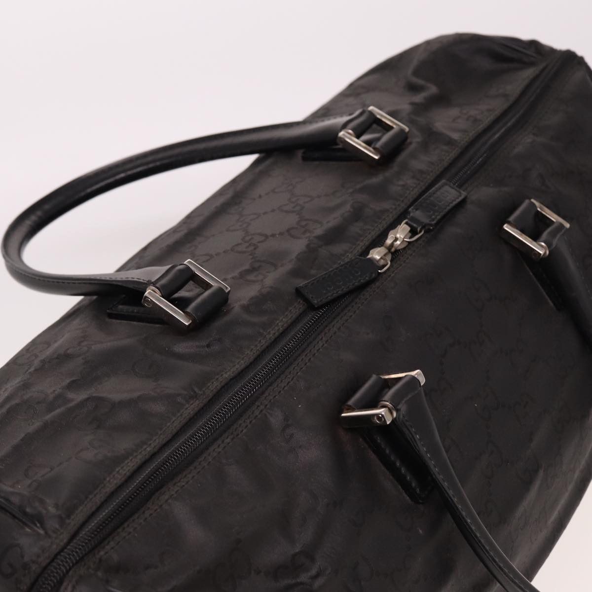 Gucci Gg Pattern Black Synthetic Travel Bag (Pre-Owned) Size ONE SIZE - 4 Thumbnail