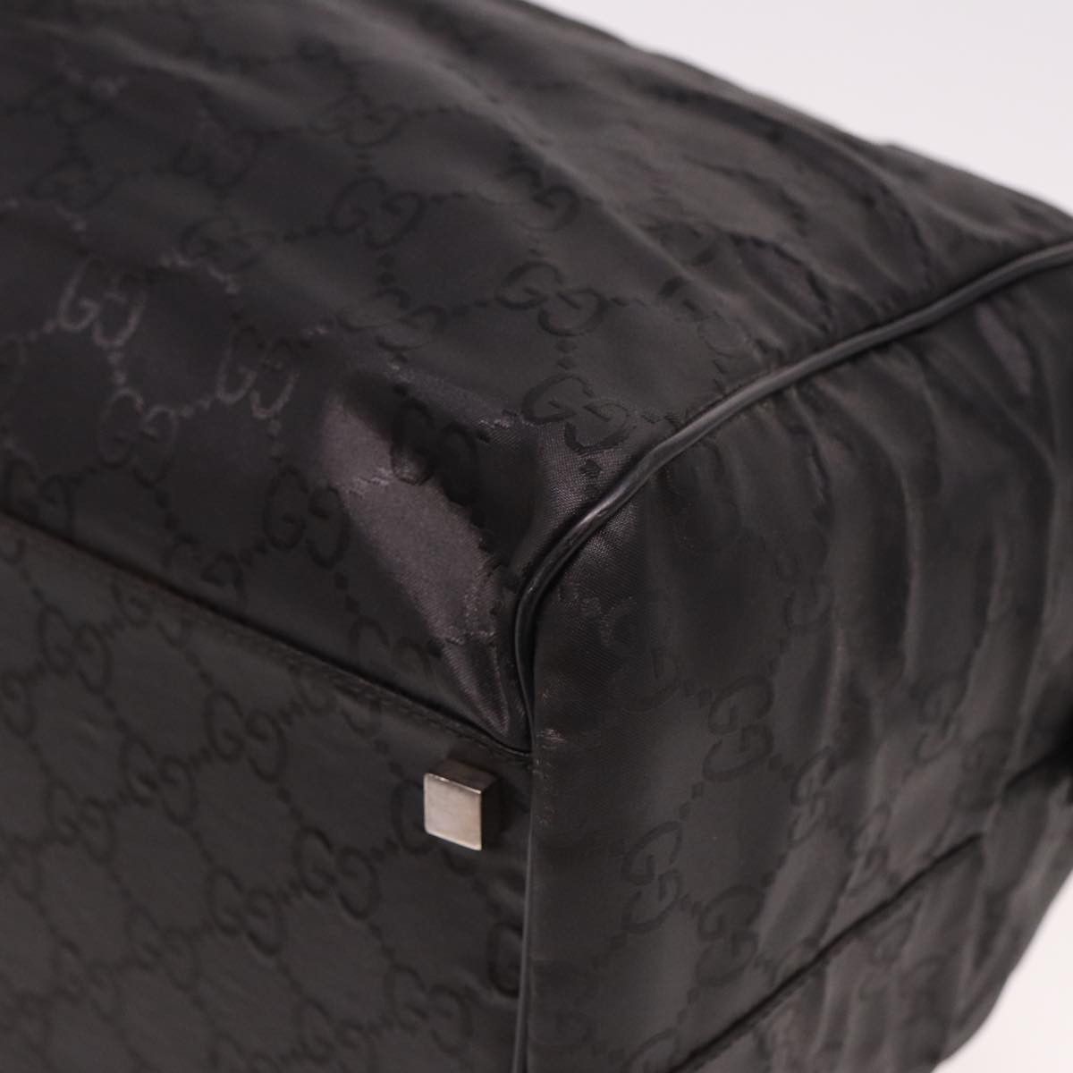 Gucci Gg Pattern Black Synthetic Travel Bag (Pre-Owned) Size ONE SIZE - 9 Thumbnail