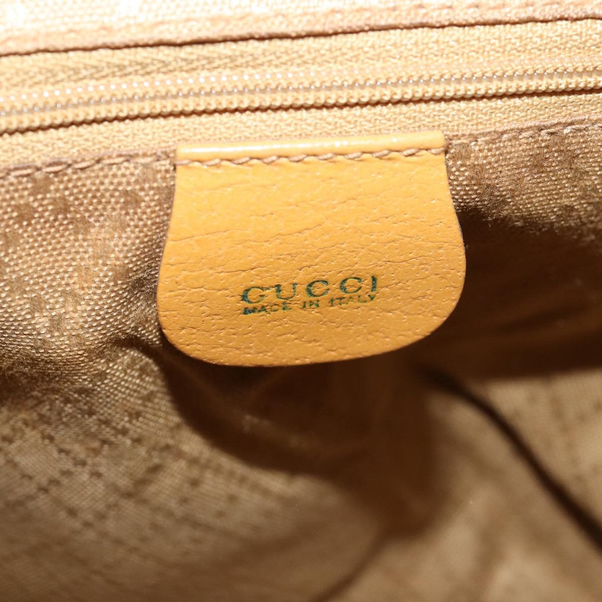 Gucci Bamboo Yellow Leather Backpack Bag (Pre-Owned) Size ONE SIZE - 8 Thumbnail
