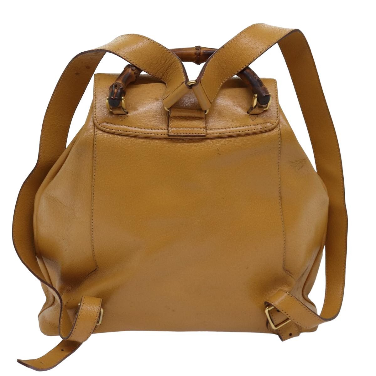 Gucci Bamboo Yellow Leather Backpack Bag (Pre-Owned) Size ONE SIZE - 2 Thumbnail