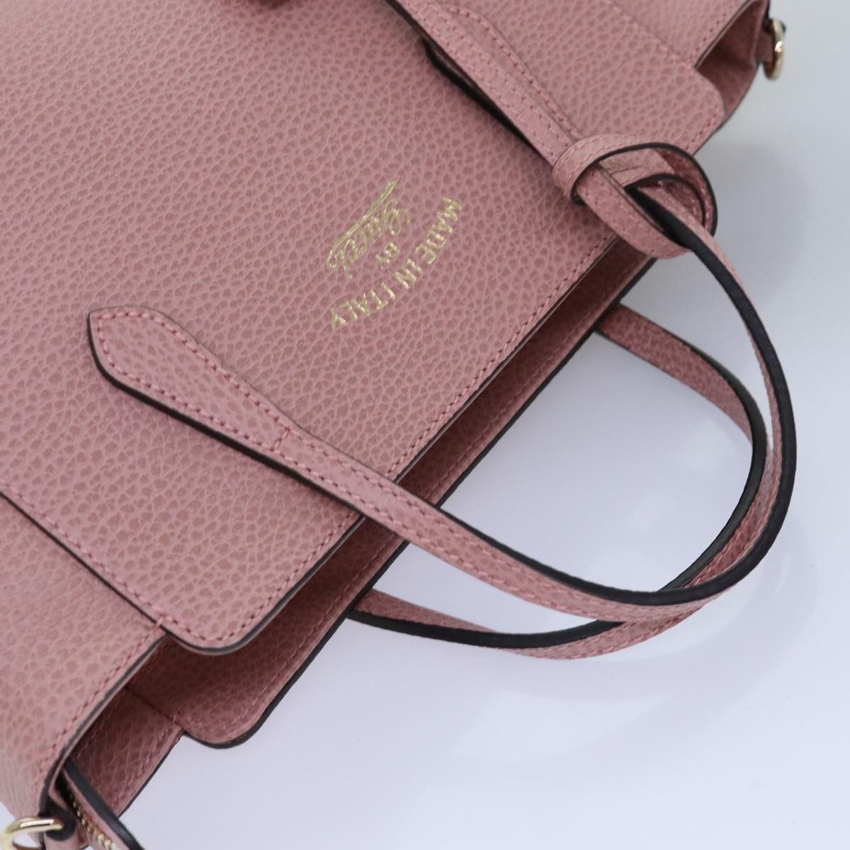 Gucci Pink Leather Handbag (Pre-Owned) Size ONE SIZE - 12 Thumbnail