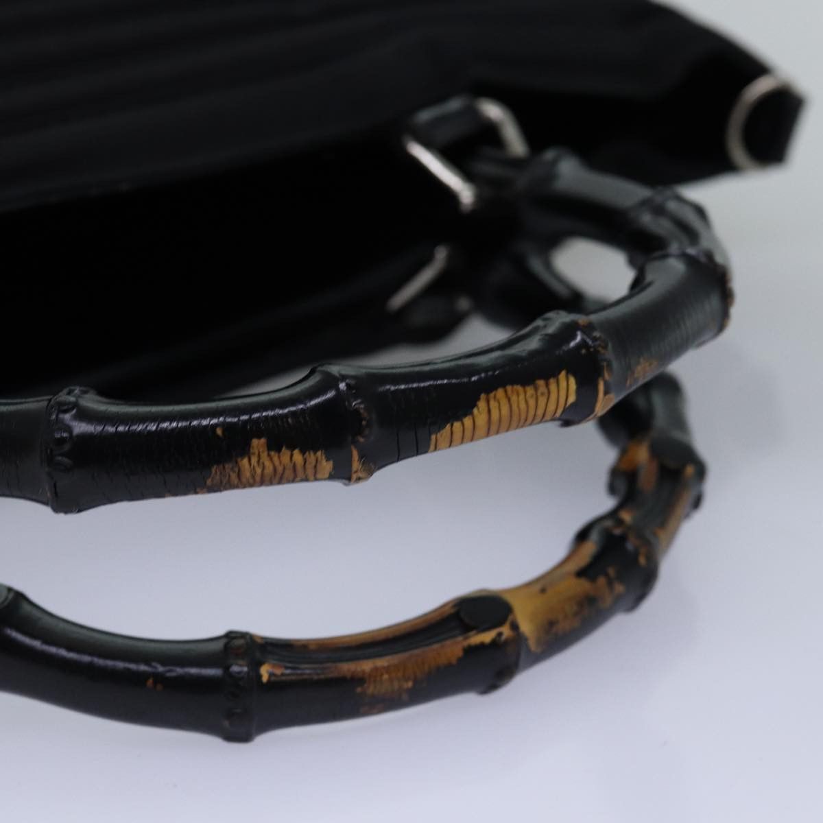 Gucci Bamboo Black Synthetic Handbag (Pre-Owned) Size ONE SIZE - 12 Thumbnail