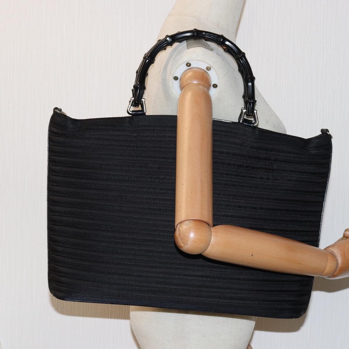 Gucci Bamboo Black Synthetic Handbag (Pre-Owned) Size ONE SIZE - 8 Thumbnail