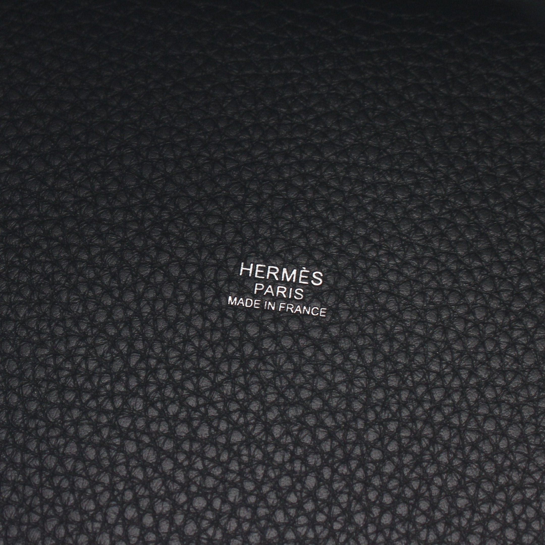 Hermes Hermes Picotan Lock Pm Handbag Clemence Leather Black Silver Hardware Z Stamp Size ONE SIZE - 4 Thumbnail
