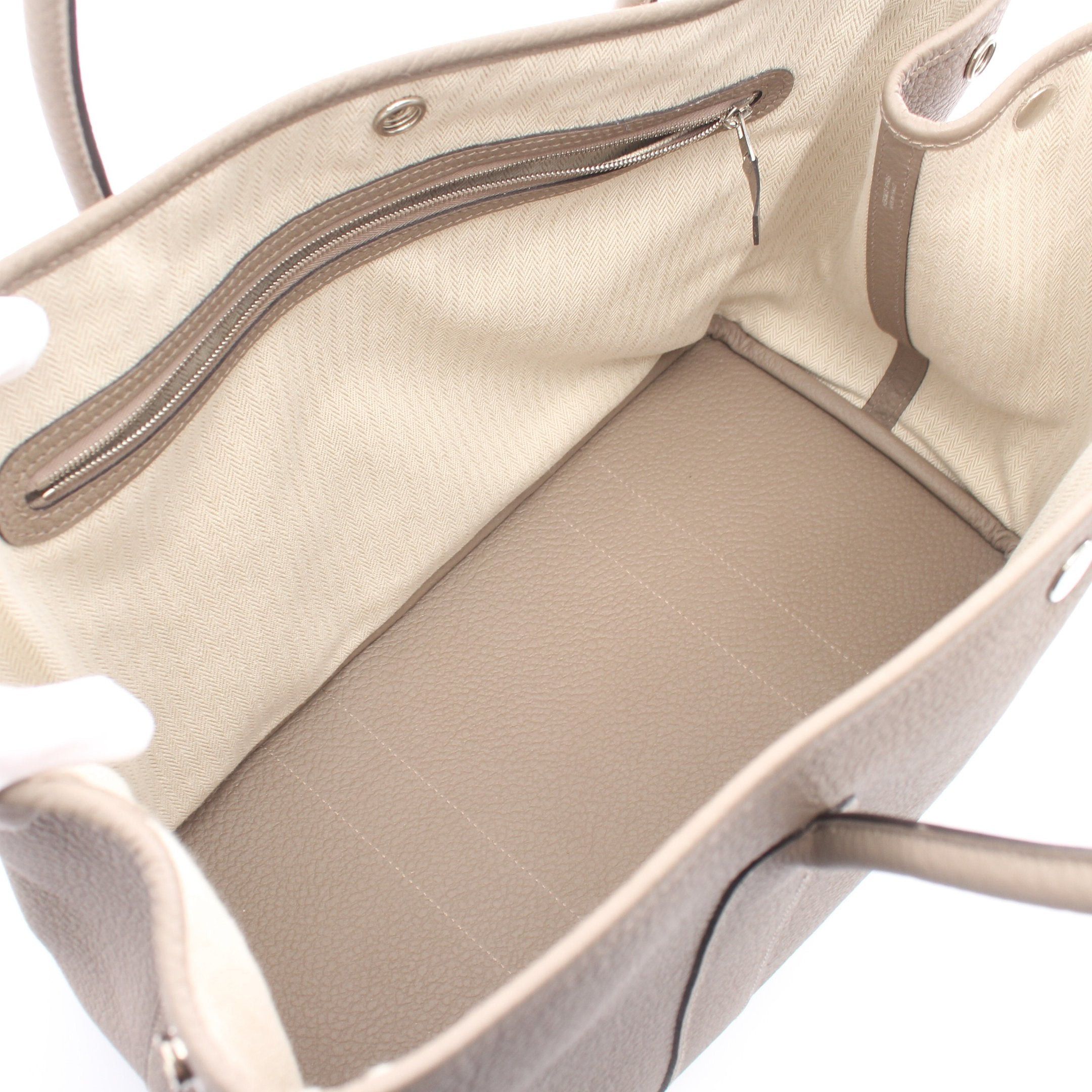 Hermes Hermes Garden Party Pm Handbag Tote Bag Vash Country Gray Beige Silver Hardware A Stamp Size ONE SIZE - 3 Thumbnail