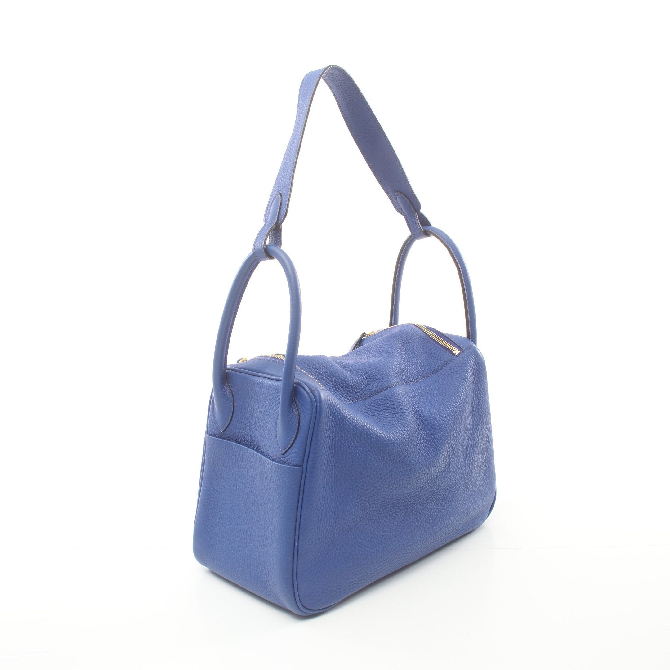 Hermes Hermes Lindy 30 Blue Electric Shoulder Bag Clemence Leather Gold Hardware □O Stamp Size ONE SIZE - 2 Thumbnail