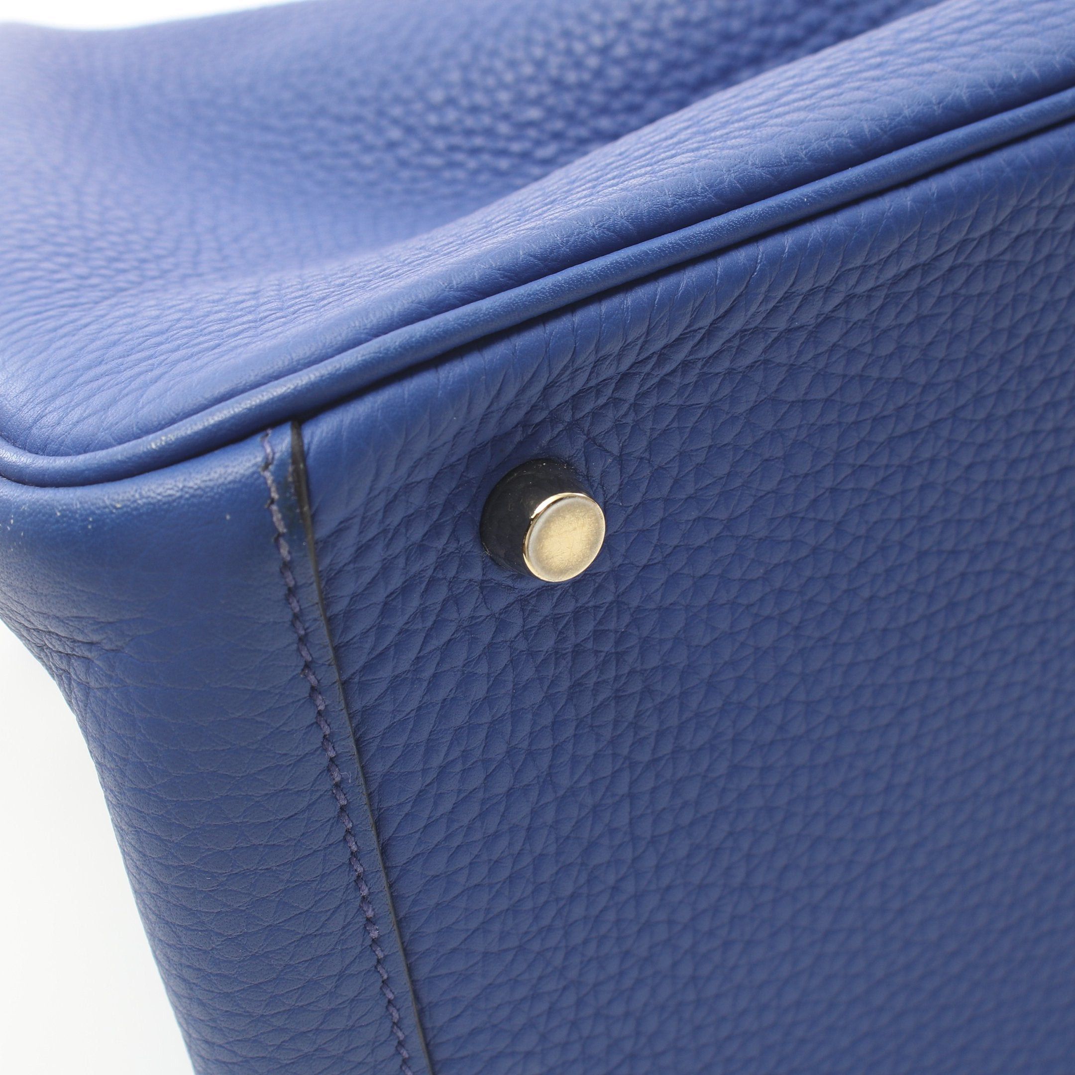 Hermes Hermes Lindy 30 Blue Electric Shoulder Bag Clemence Leather Gold Hardware □O Stamp Size ONE SIZE - 9 Thumbnail
