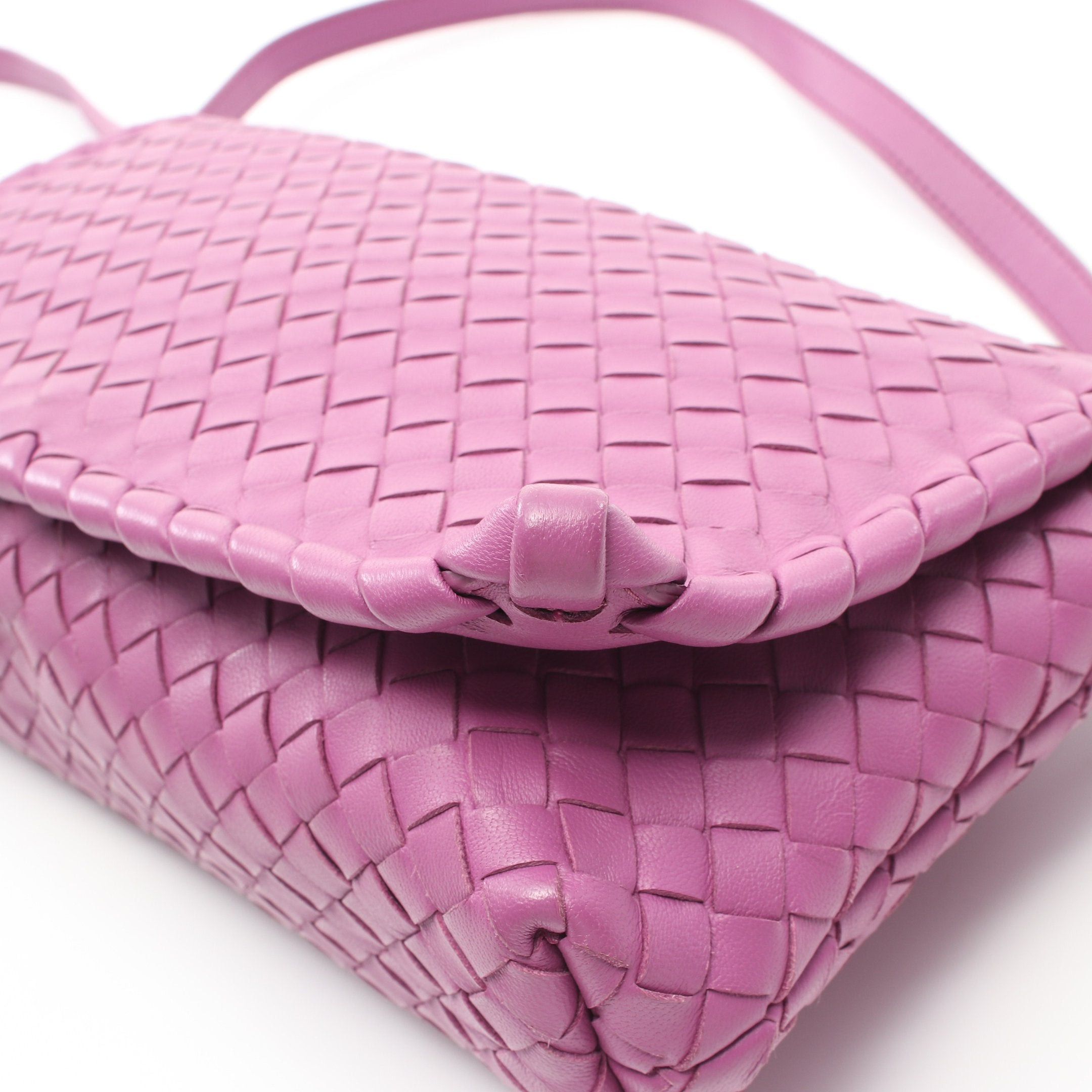 Bottega Veneta Bottega Veneta Intrecciato Shoulder Bag Leather Pink Purple Size ONE SIZE - 5 Thumbnail