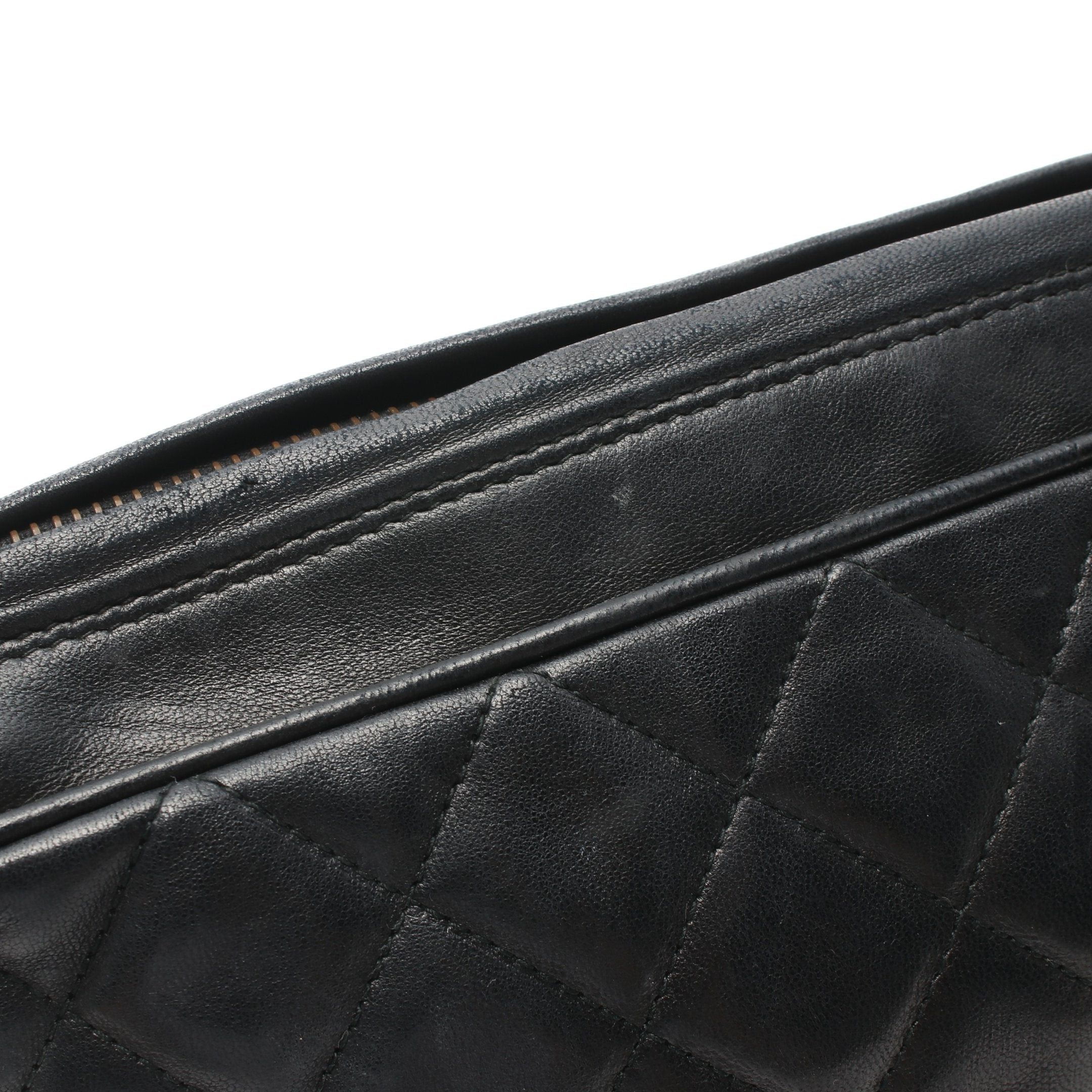 Chanel Chanel Matelasse Chain Shoulder Bag Lambskin Black Gold Hardware Size ONE SIZE - 8 Thumbnail
