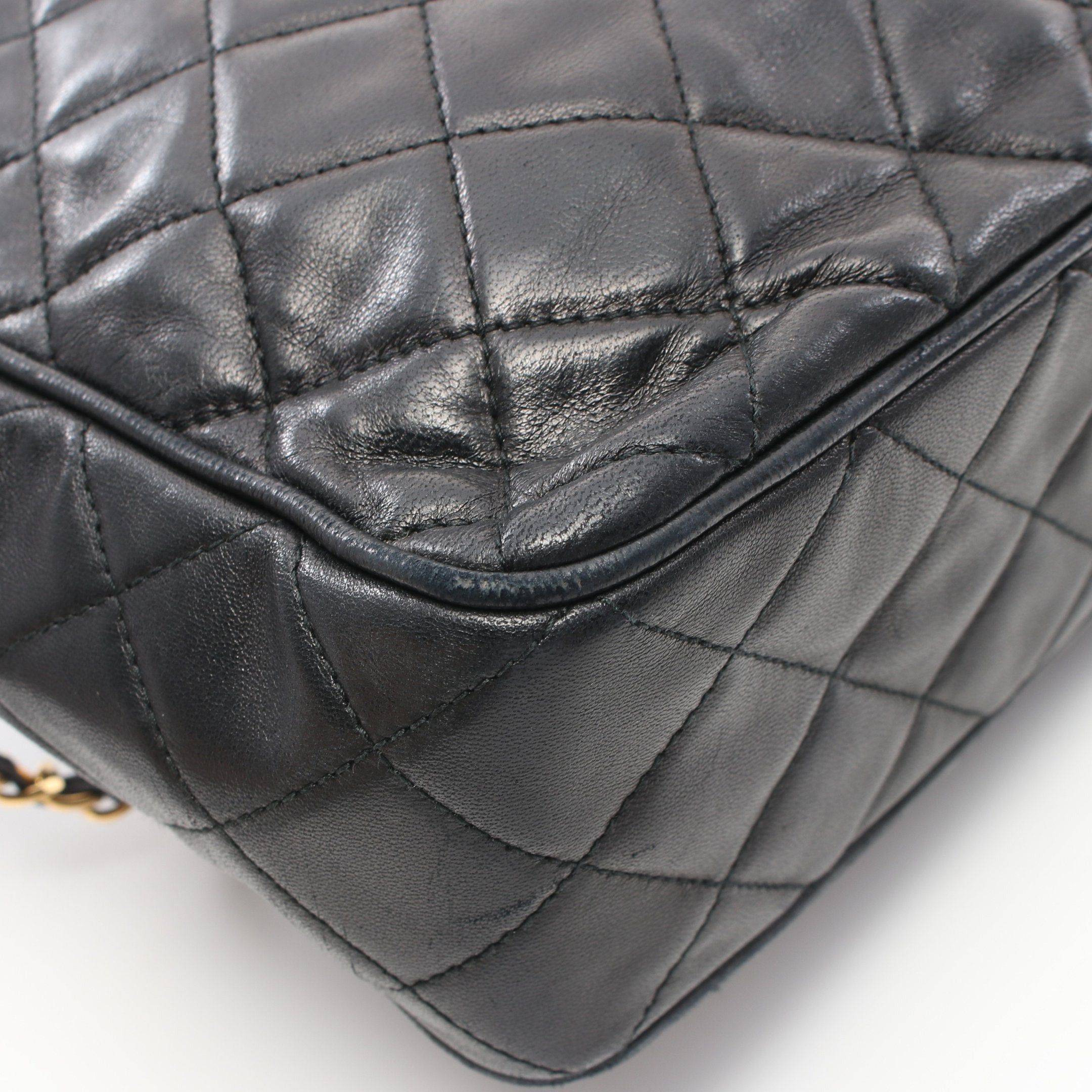 Chanel Chanel Matelasse Chain Shoulder Bag Lambskin Black Gold Hardware Size ONE SIZE - 9 Thumbnail