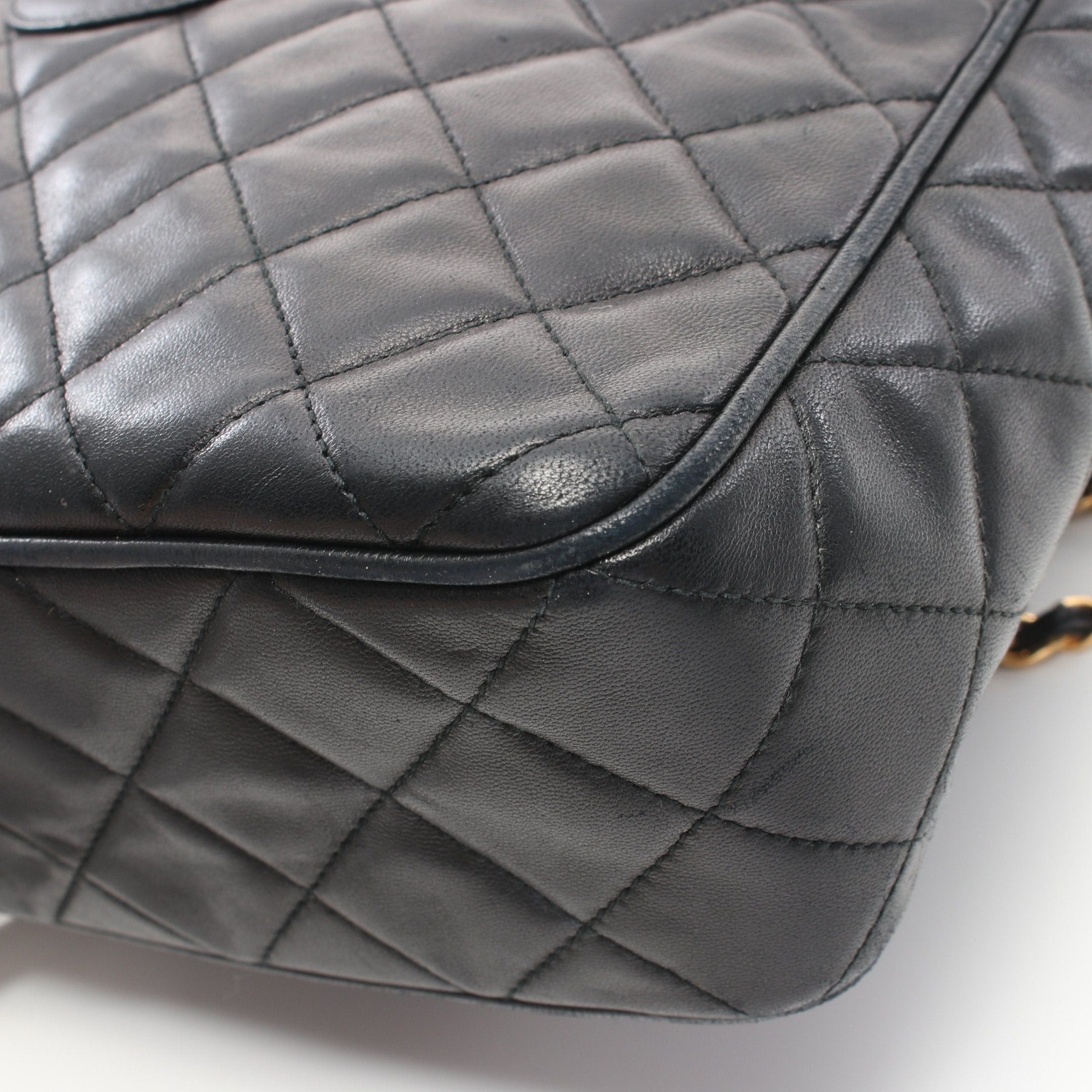 Chanel Chanel Matelasse Chain Shoulder Bag Lambskin Black Gold Hardware Size ONE SIZE - 10 Thumbnail