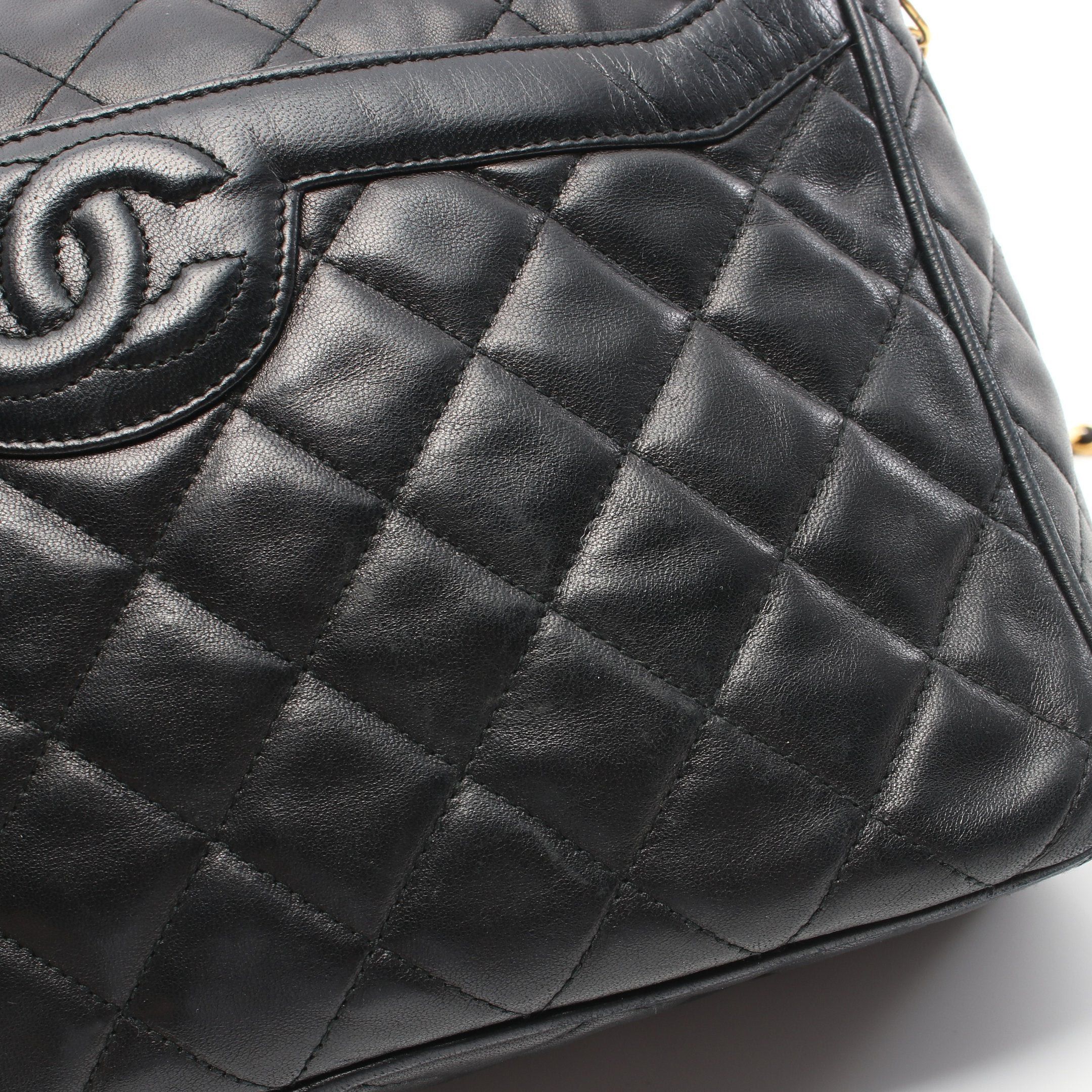 Chanel Chanel Matelasse Chain Shoulder Bag Lambskin Black Gold Hardware Size ONE SIZE - 12 Thumbnail