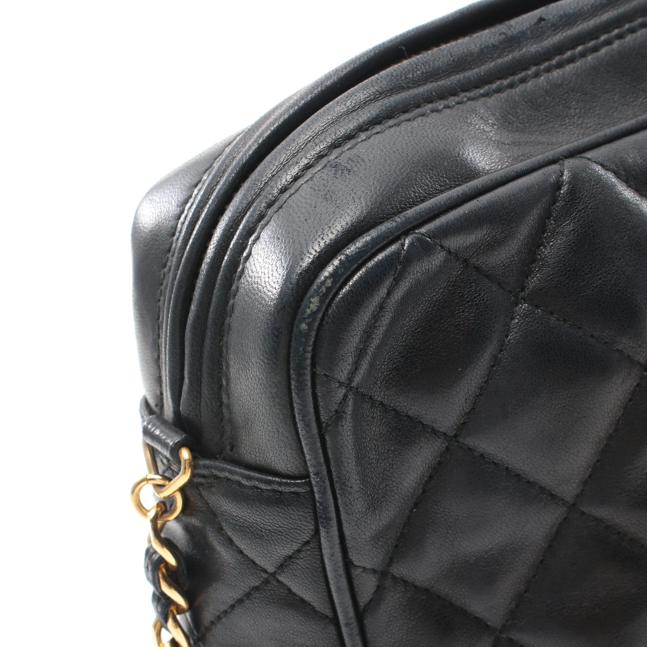 Chanel Chanel Matelasse Chain Shoulder Bag Lambskin Black Gold Hardware Size ONE SIZE - 7 Thumbnail
