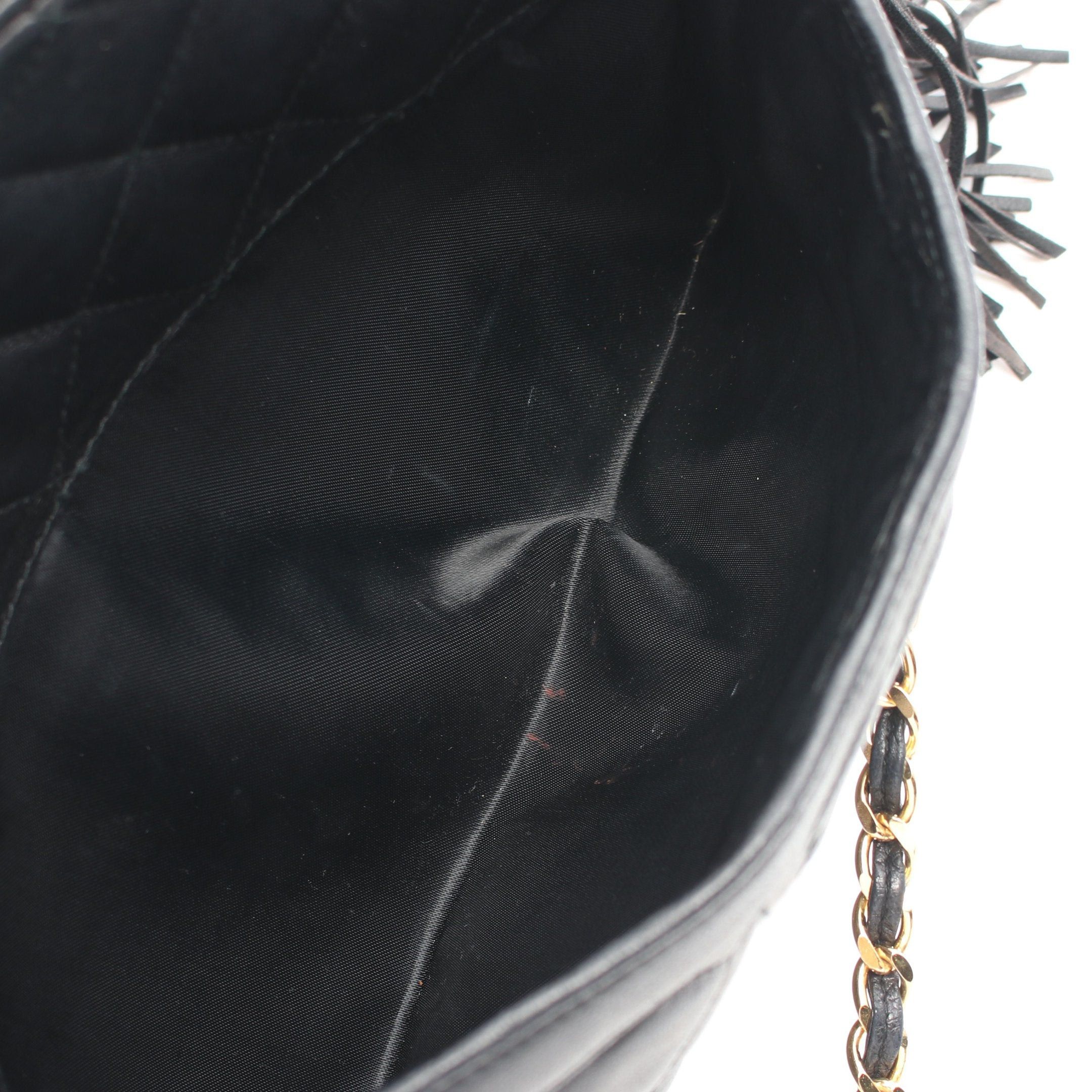 Chanel Chanel Matelasse Chain Shoulder Bag Lambskin Black Gold Hardware Size ONE SIZE - 6 Thumbnail