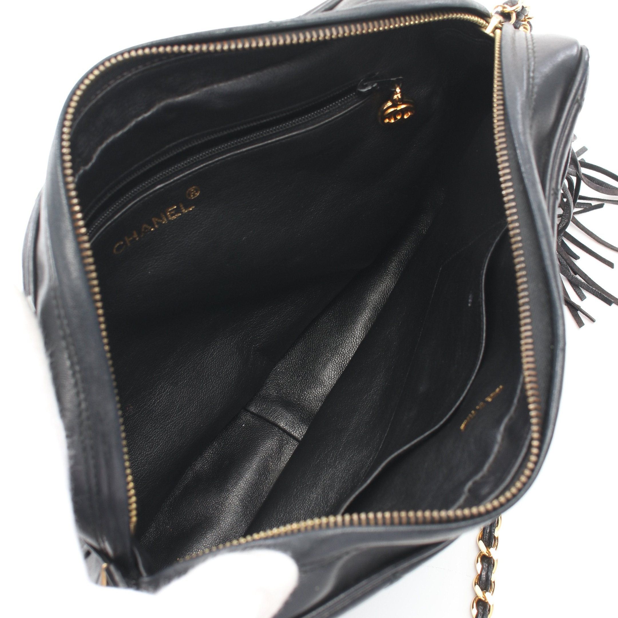 Chanel Chanel Matelasse Chain Shoulder Bag Lambskin Black Gold Hardware Size ONE SIZE - 3 Thumbnail