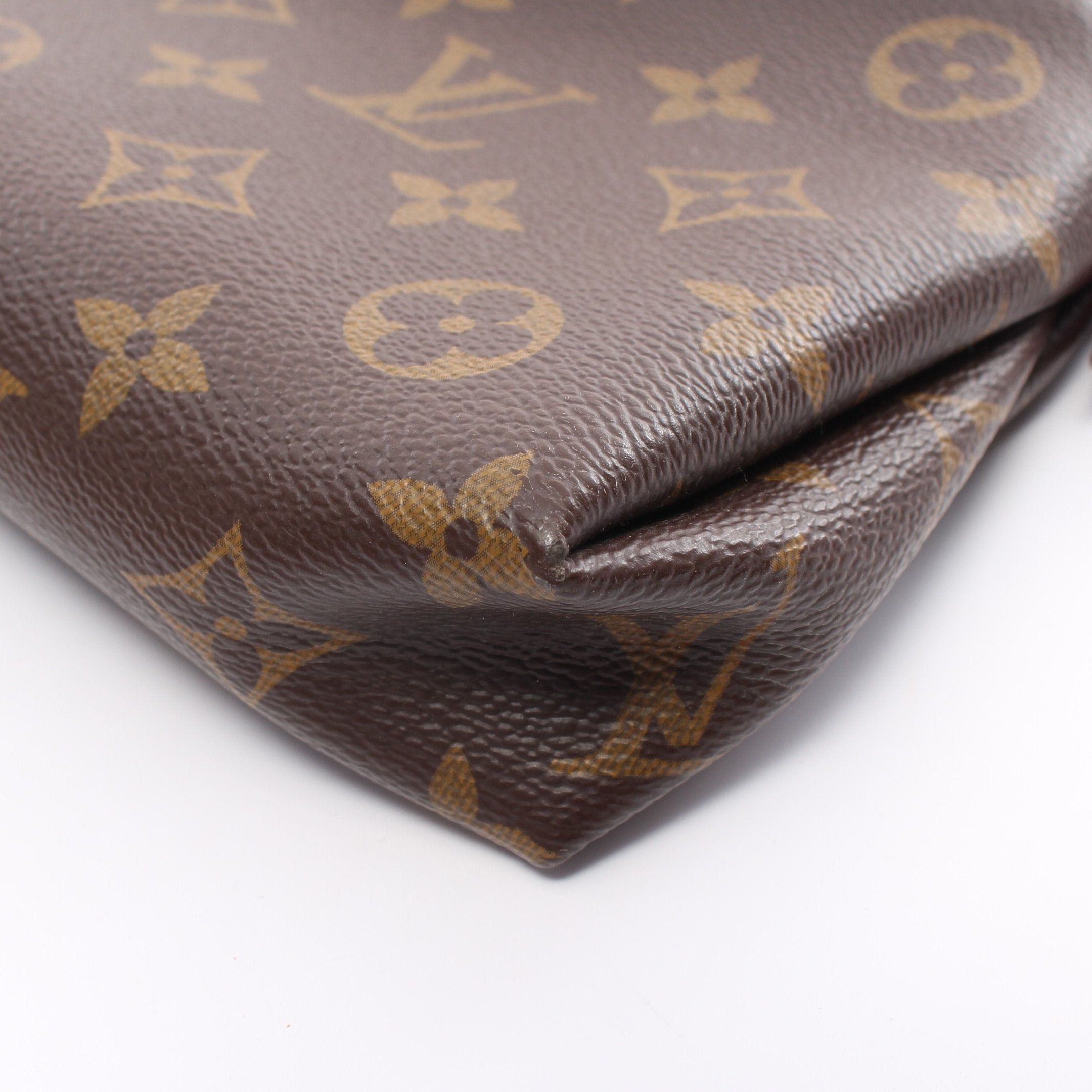 Louis Vuitton Louis Vuitton Pallas Clutch Monogram Cerise Chain Handbag Leather Brown Red Size ONE SIZE - 8 Thumbnail