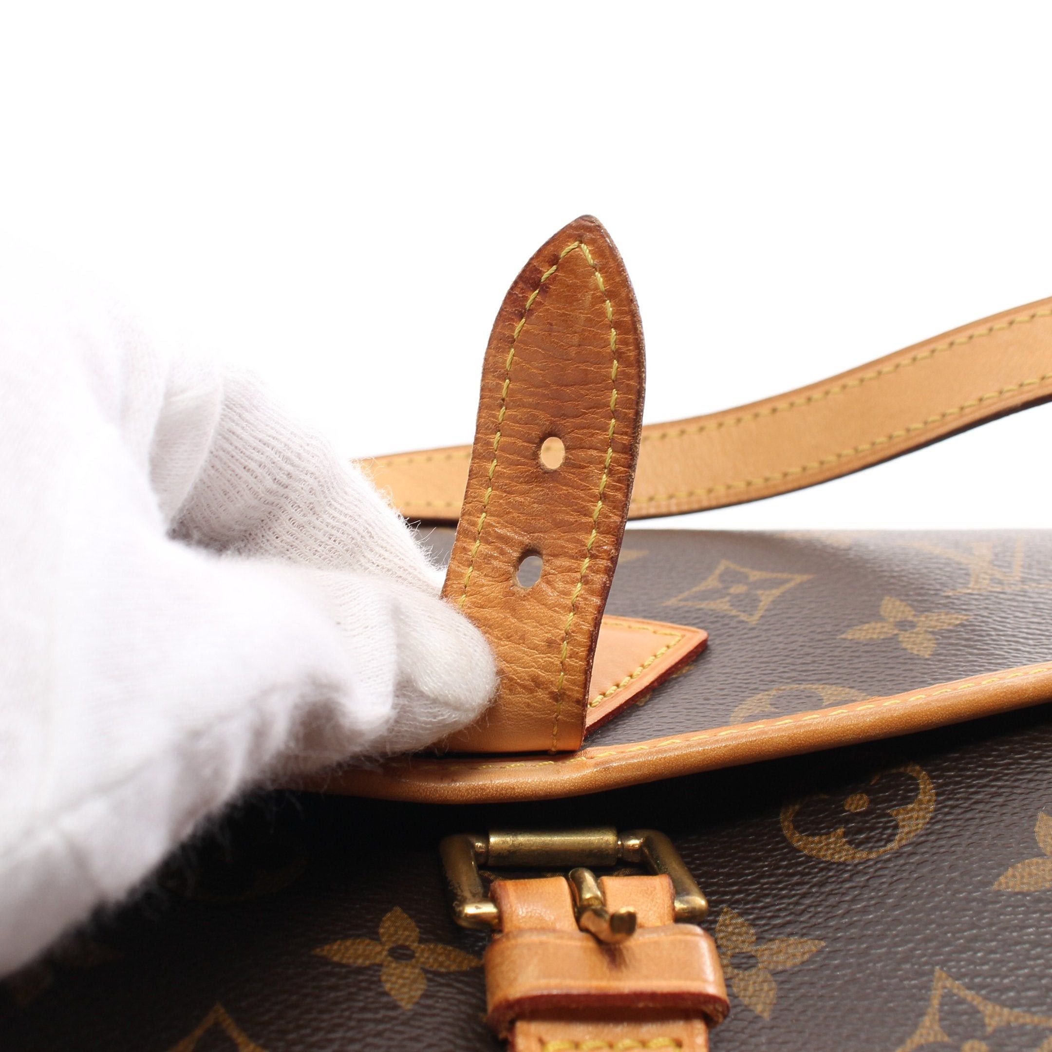 Louis Vuitton Louis Vuitton Sologne Monogram Shoulder Bag Leather Brown Size ONE SIZE - 6 Thumbnail