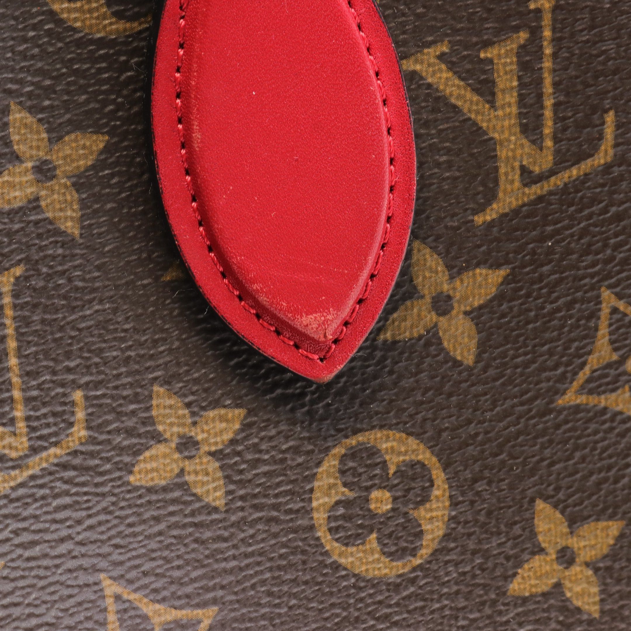 Louis Vuitton Louis Vuitton Tuileries Tote Monogram Handbag Leather Brown Black Red Size ONE SIZE - 9 Thumbnail