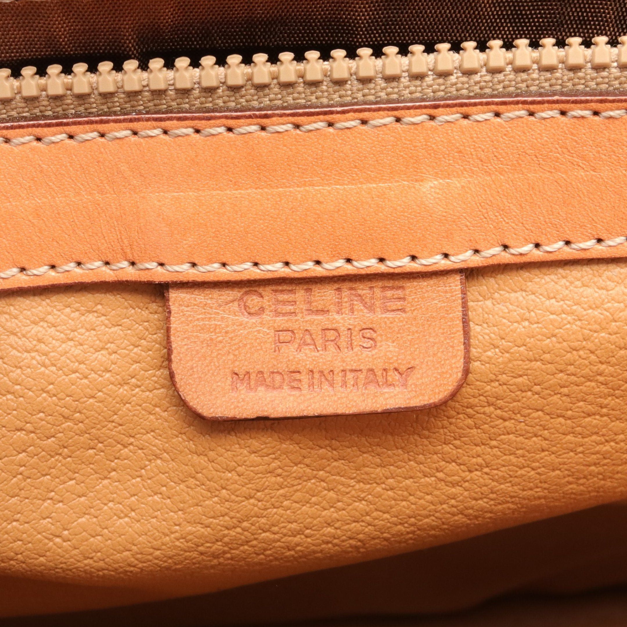Celine Celine Macadam Handbag Leather Dark Brown Size ONE SIZE - 4 Thumbnail