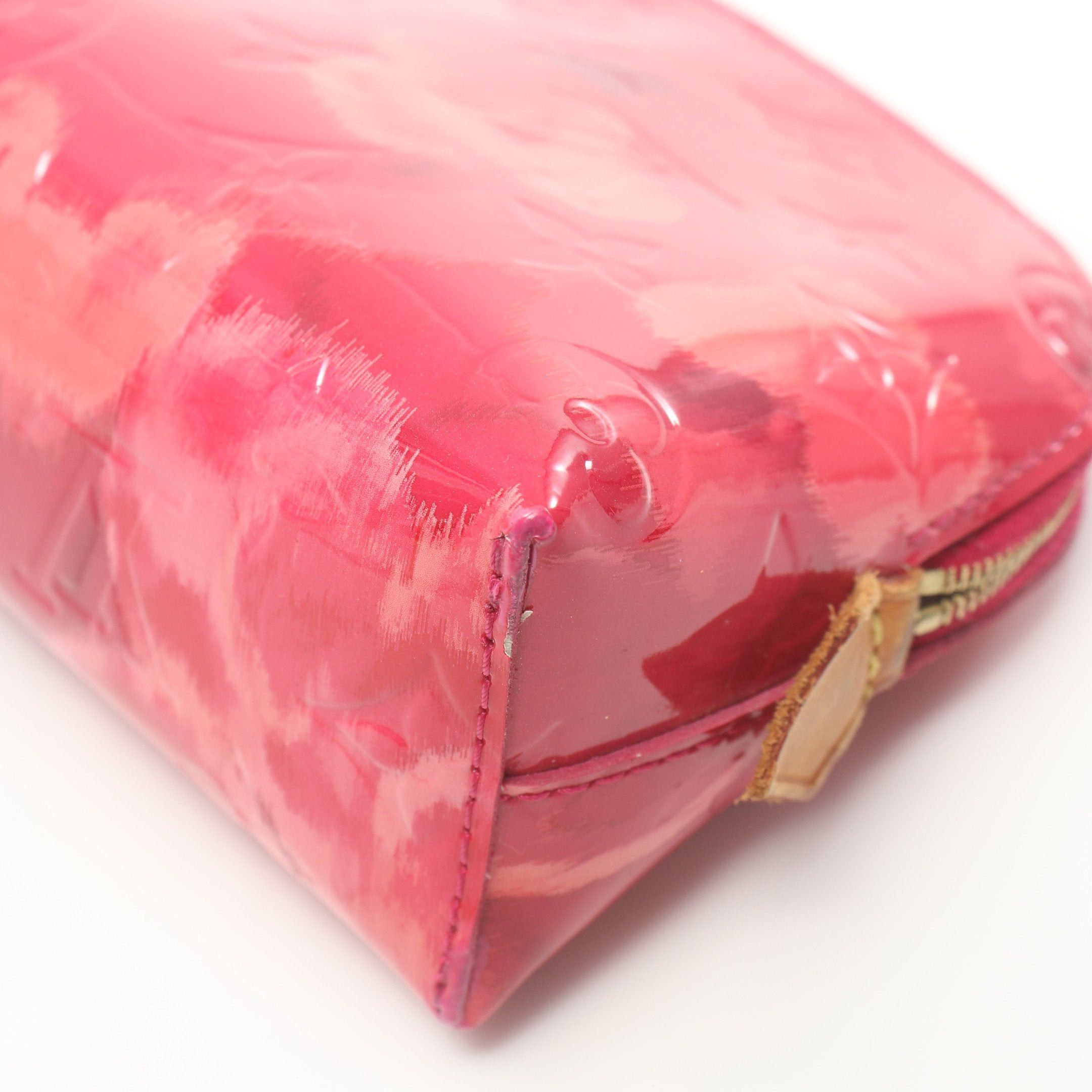 Louis Vuitton Louis Vuitton Pochette Cosmetics Ikat Flower Vernis Rose Andian Cosmetic Pouch Leather Pink Purple Size ONE SIZE - 6 Thumbnail