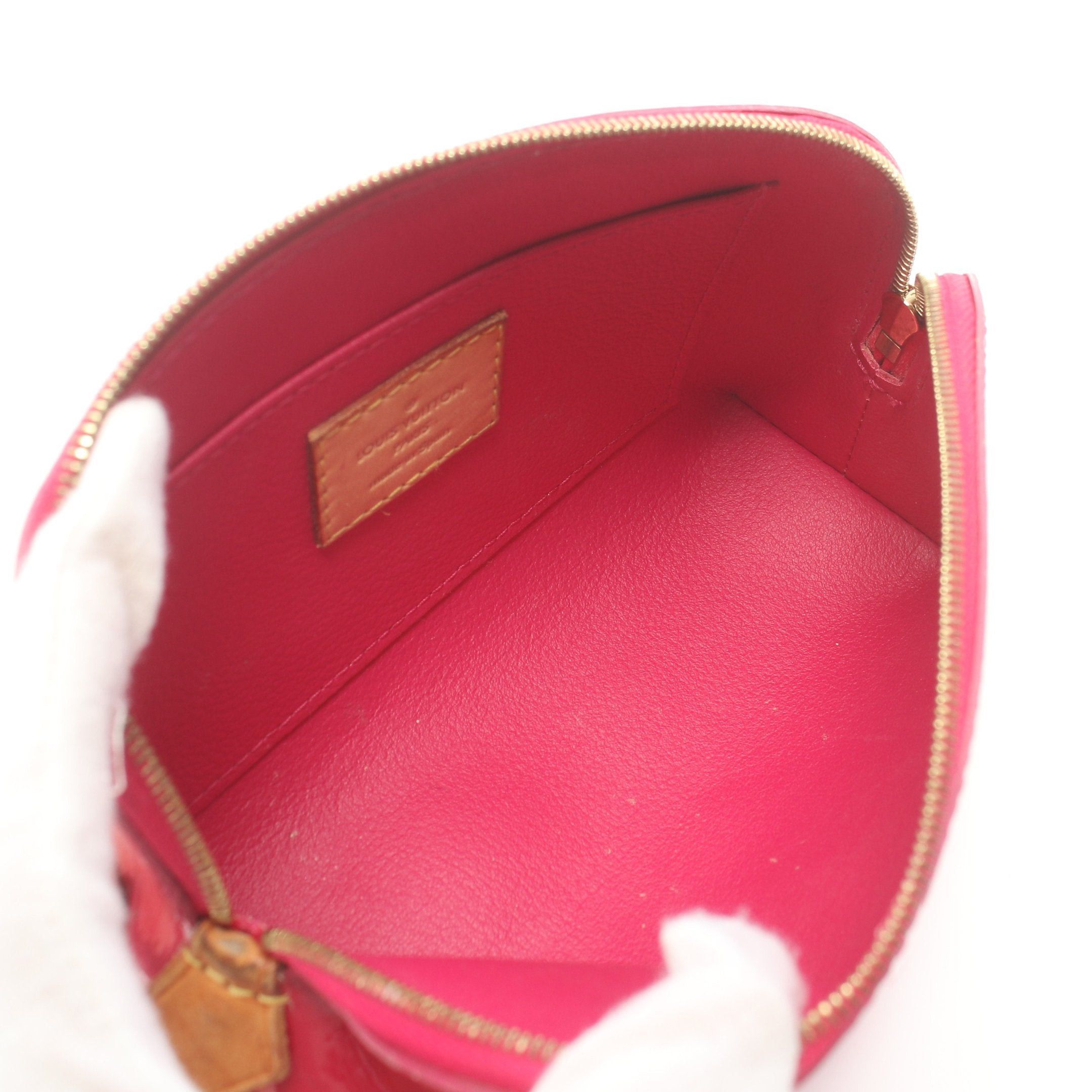 Louis Vuitton Louis Vuitton Pochette Cosmetics Ikat Flower Vernis Rose Andian Cosmetic Pouch Leather Pink Purple Size ONE SIZE - 3 Thumbnail