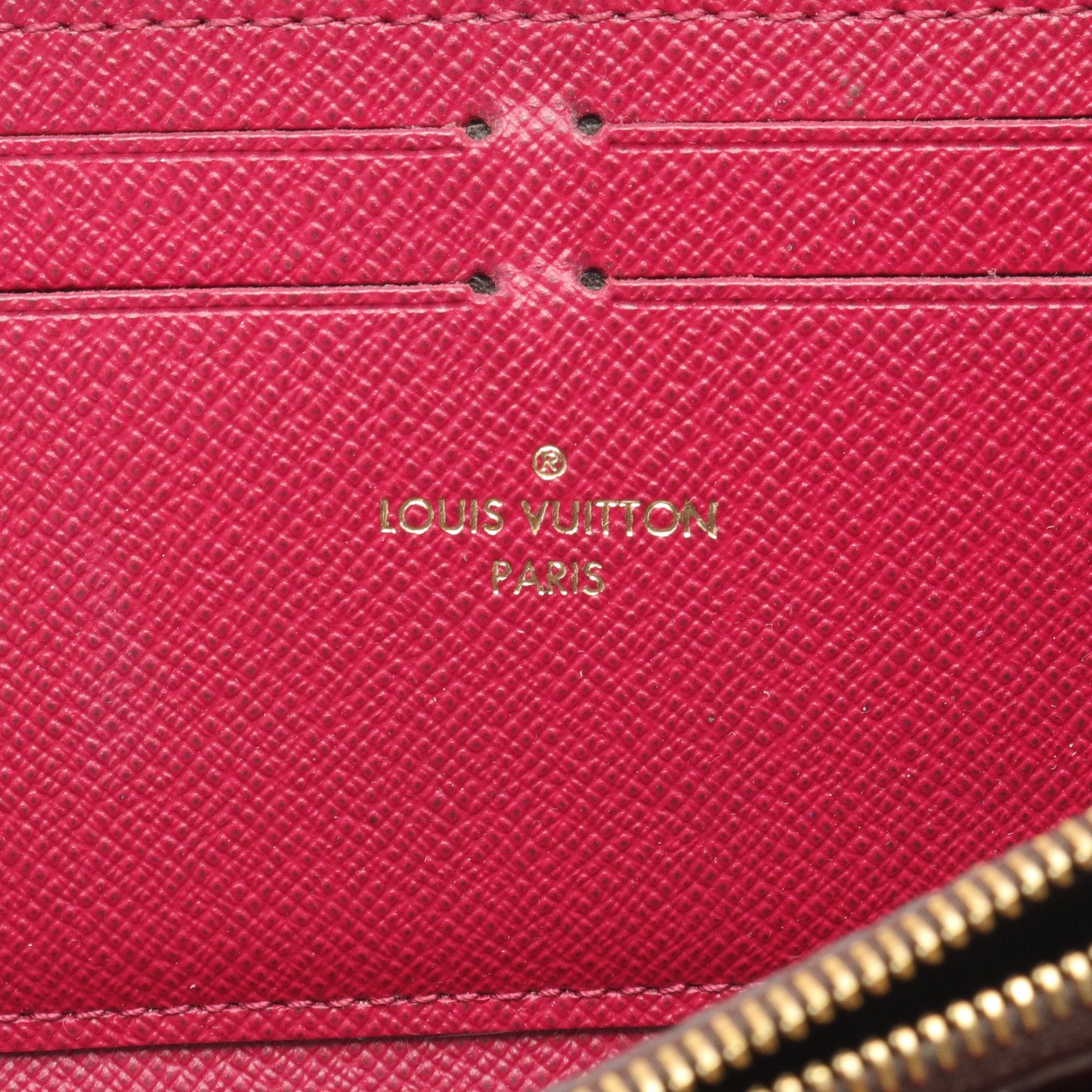 Louis Vuitton Louis Vuitton Portefeuil Clemence Monogram Fuchsia Round Zipper Long Wallet Leather Brown Pink Purple Size ONE SIZE - 4 Thumbnail
