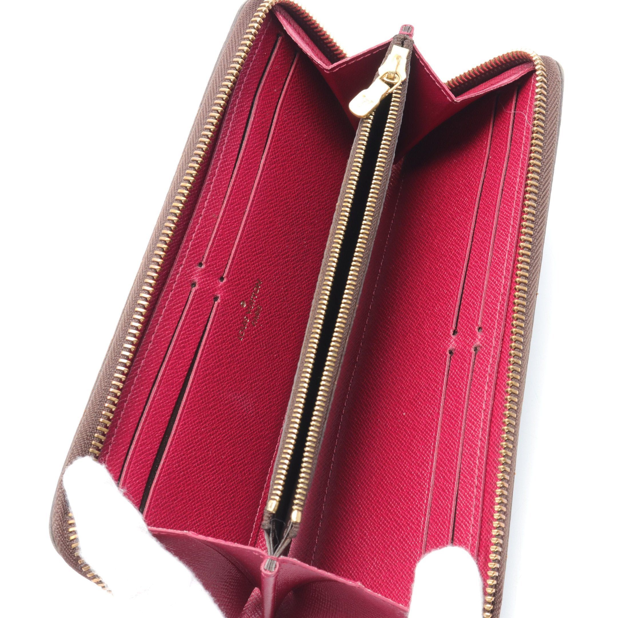 Louis Vuitton Louis Vuitton Portefeuil Clemence Monogram Fuchsia Round Zipper Long Wallet Leather Brown Pink Purple Size ONE SIZE - 3 Thumbnail