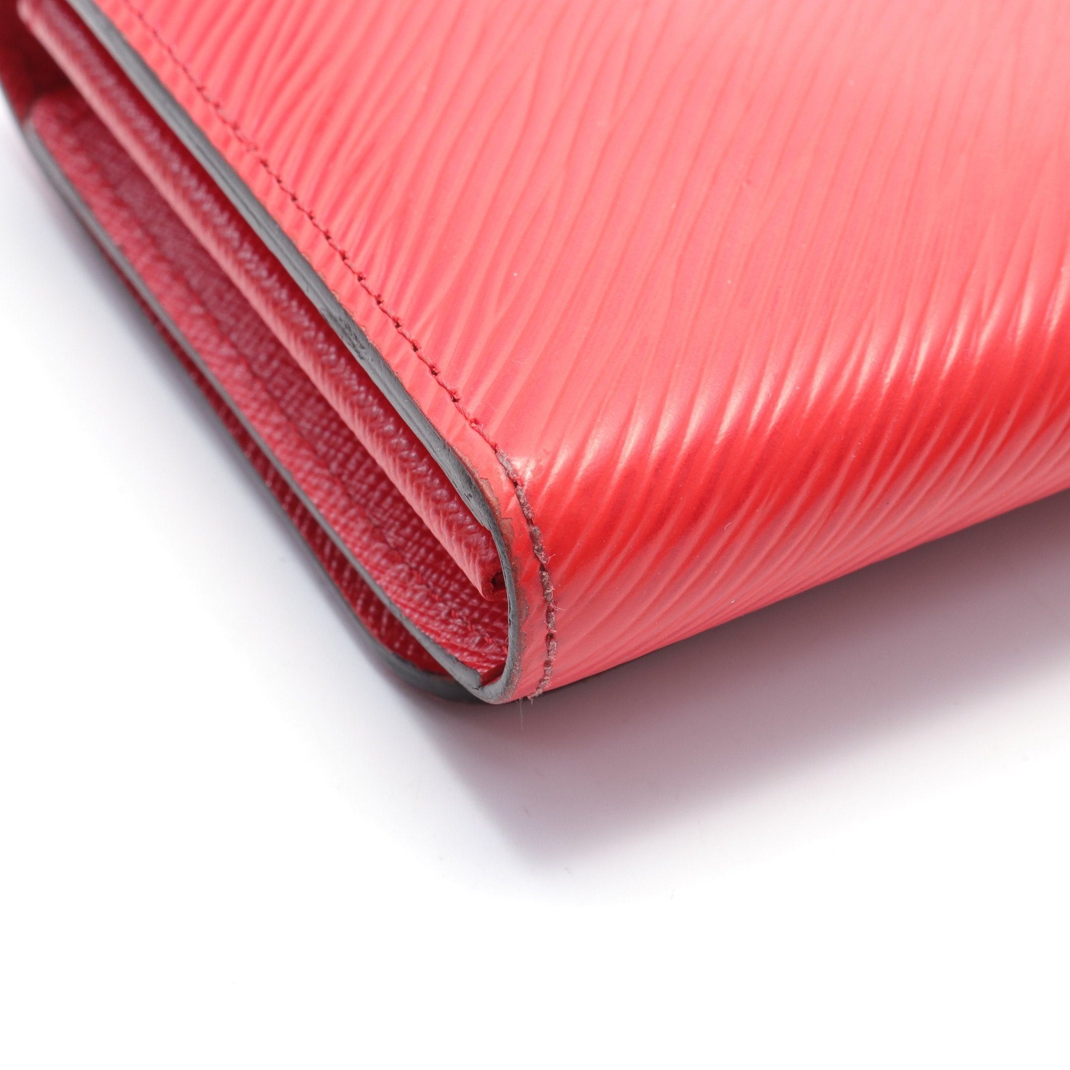 Louis Vuitton Louis Vuitton Portefeuil Twist Epi Coquelicot Bi-Fold Long Wallet Leather Red Size ONE SIZE - 9 Thumbnail