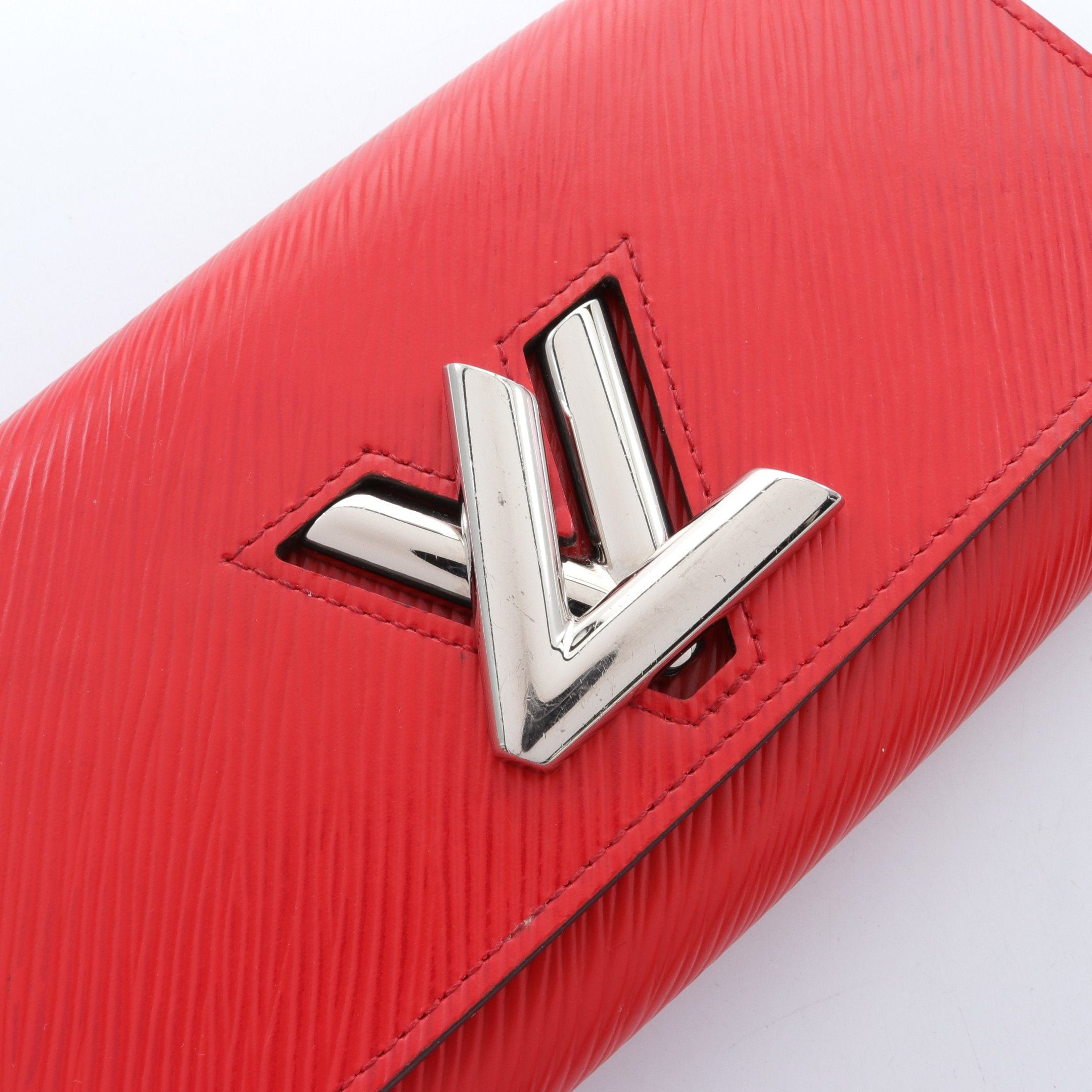 Louis Vuitton Louis Vuitton Portefeuil Twist Epi Coquelicot Bi-Fold Long Wallet Leather Red Size ONE SIZE - 7 Thumbnail