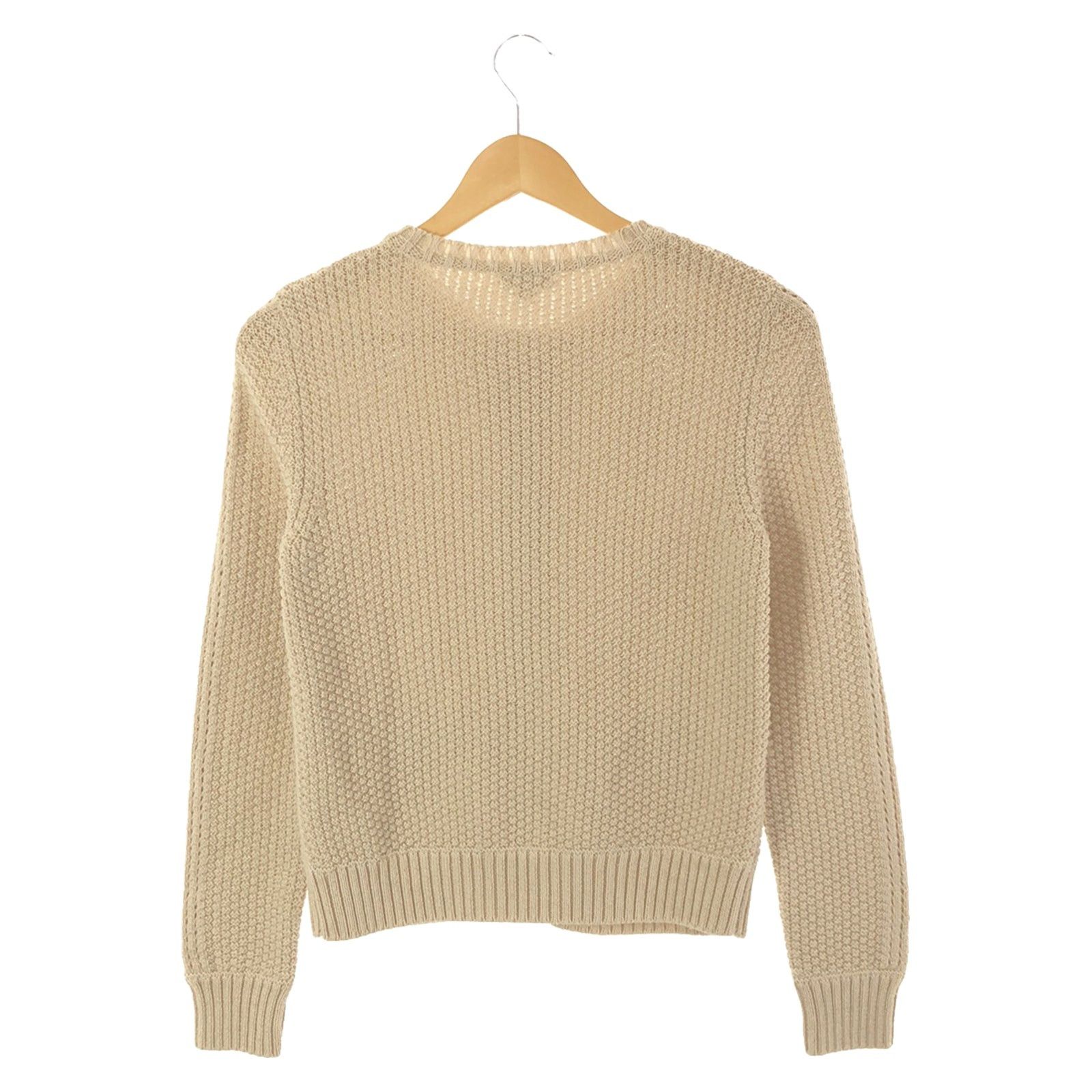 Chanel Chanel Cardigan Wool Beige Size ONE SIZE - 2 Thumbnail