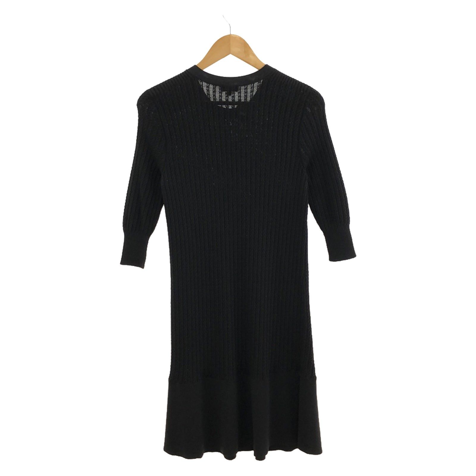 Chanel Chanel Knit Dress One Piece Cotton Black Size ONE SIZE - 2 Thumbnail