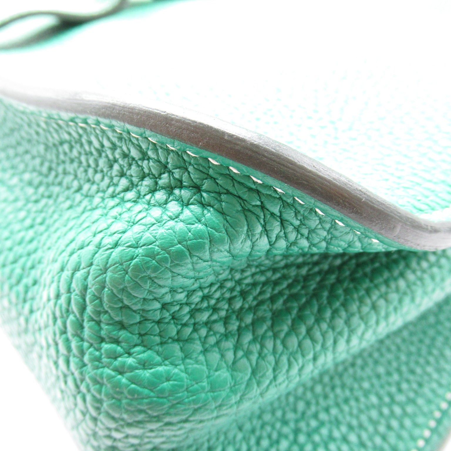 Hermes Hermes Arzan 31 Shoulder Bag Leather Clemence Green Silver Hardware A Stamp Size ONE SIZE - 9 Thumbnail
