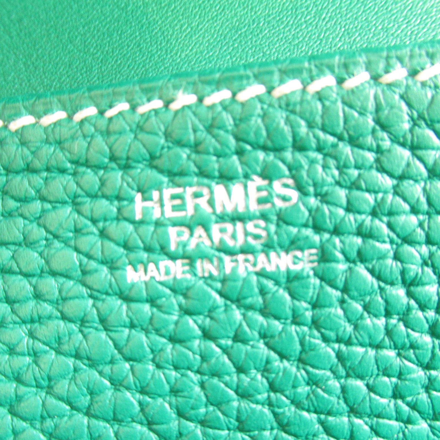 Hermes Hermes Arzan 31 Shoulder Bag Leather Clemence Green Silver Hardware A Stamp Size ONE SIZE - 6 Thumbnail