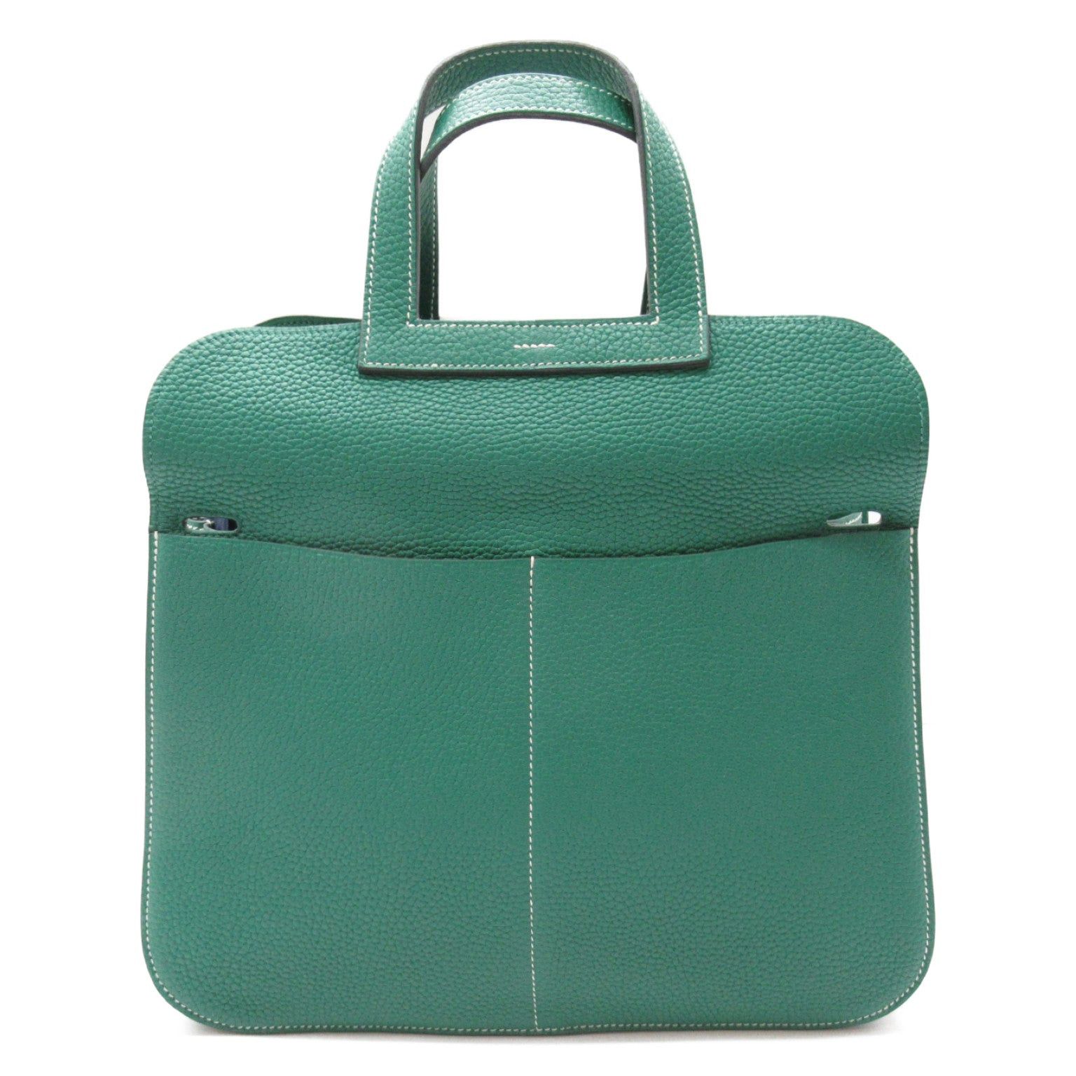 Hermes Hermes Arzan 31 Shoulder Bag Leather Clemence Green Silver Hardware A Stamp Size ONE SIZE - 2 Thumbnail