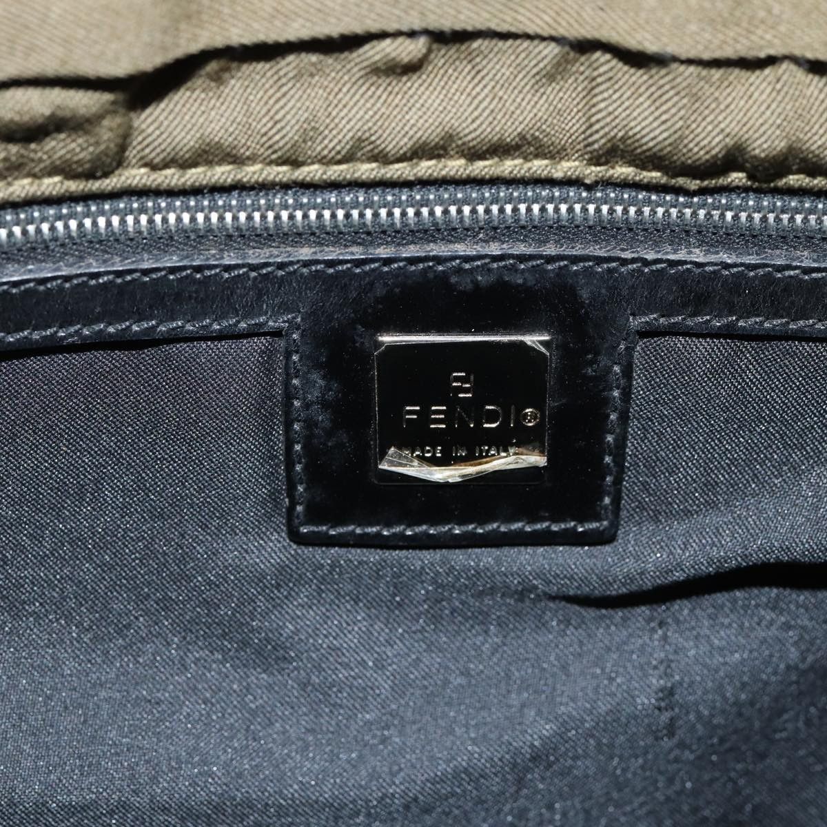 Fendi Khaki Canvas Shoulder Bag (Pre-Owned) Size ONE SIZE - 8 Thumbnail
