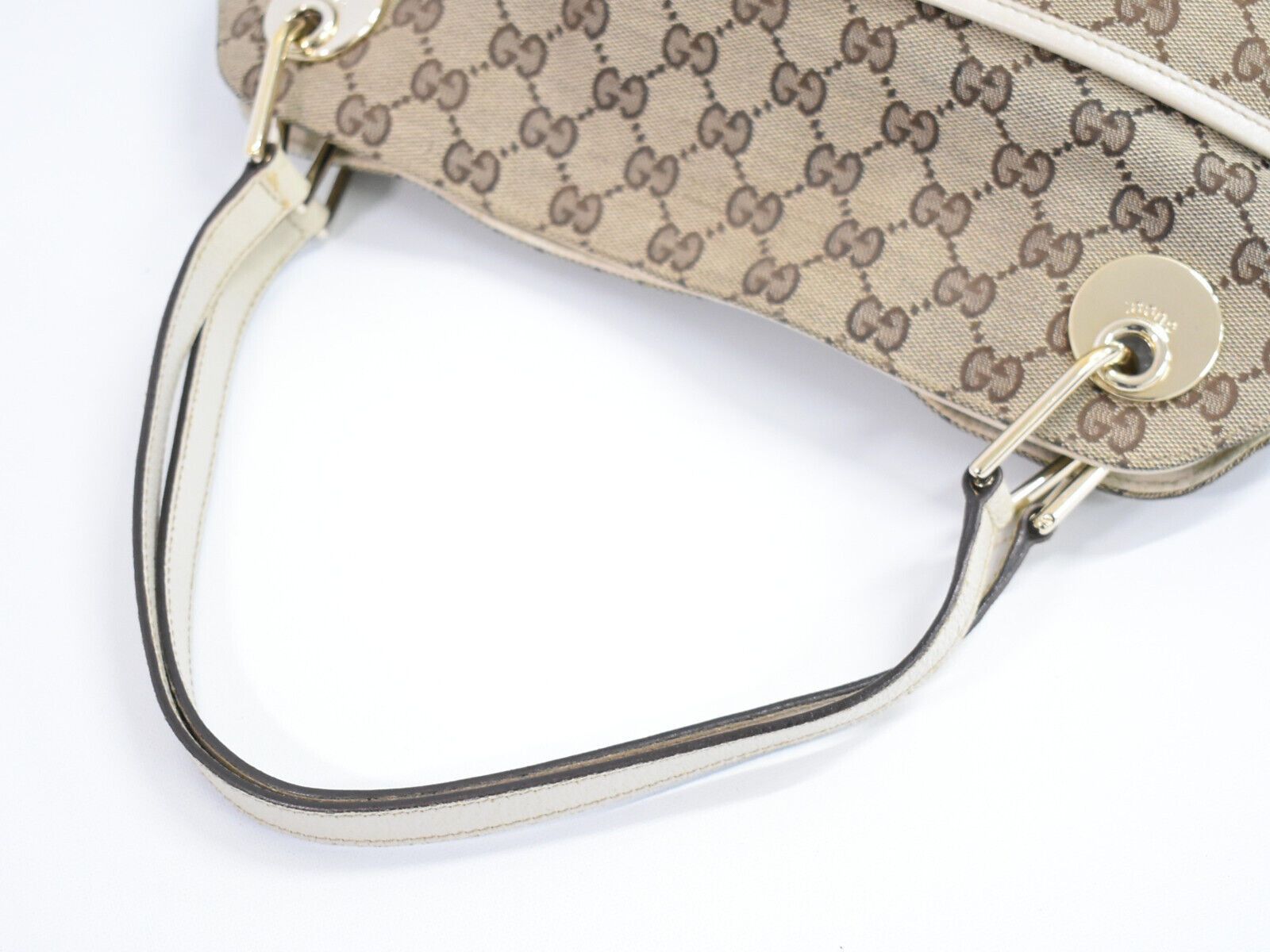 Gucci Gg Canvas Beige Canvas Tote Bag (Pre-Owned) Size ONE SIZE - 4 Thumbnail