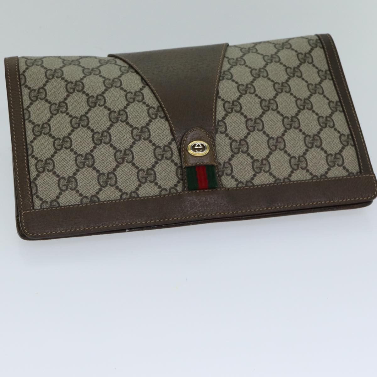 Gucci Ophidia Brown Canvas Clutch Bag (Pre-Owned) Size ONE SIZE - 4 Thumbnail