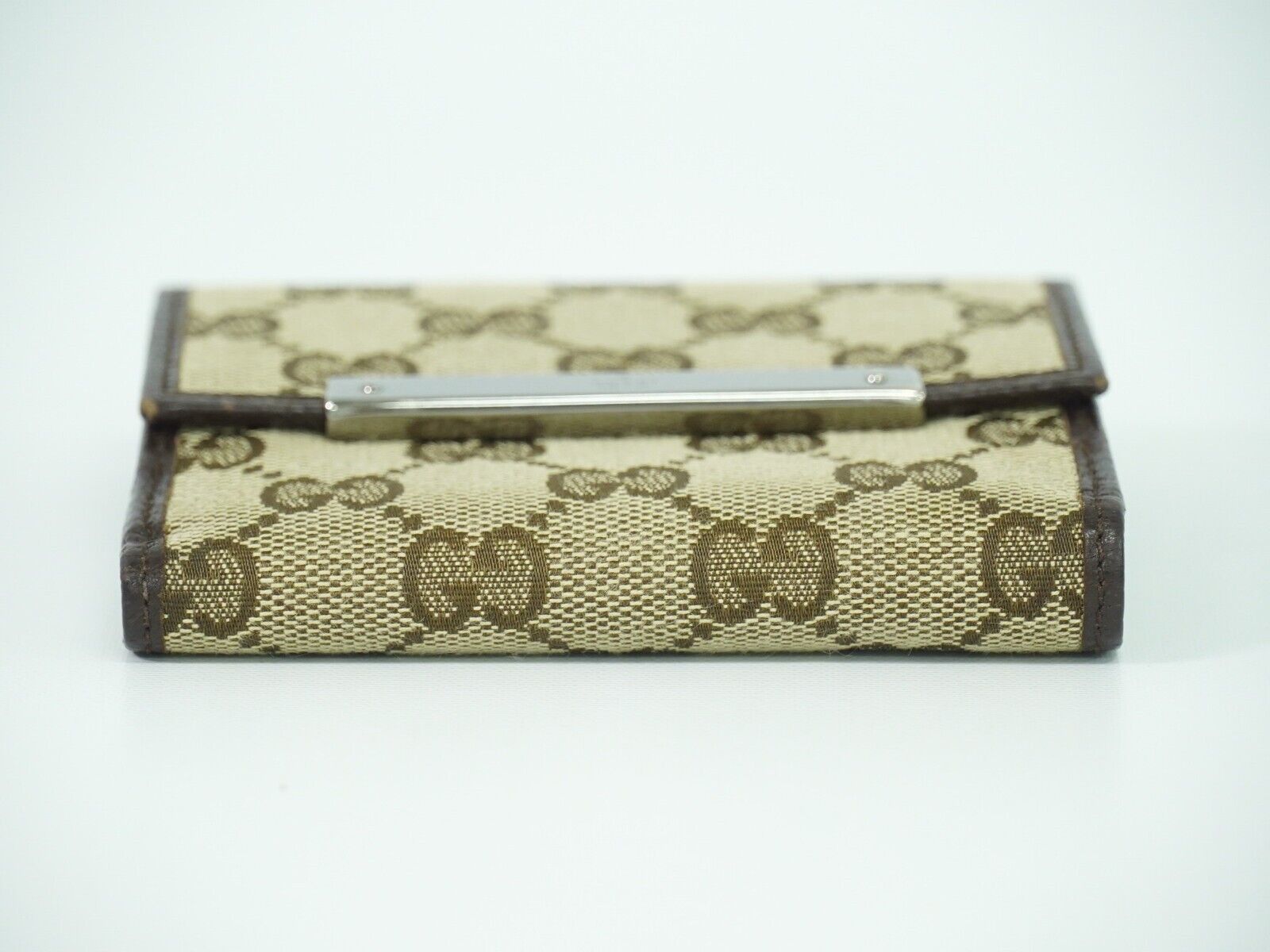 Gucci Metal Bar Beige Canvas Wallet (Pre-Owned) Size ONE SIZE - 3 Thumbnail