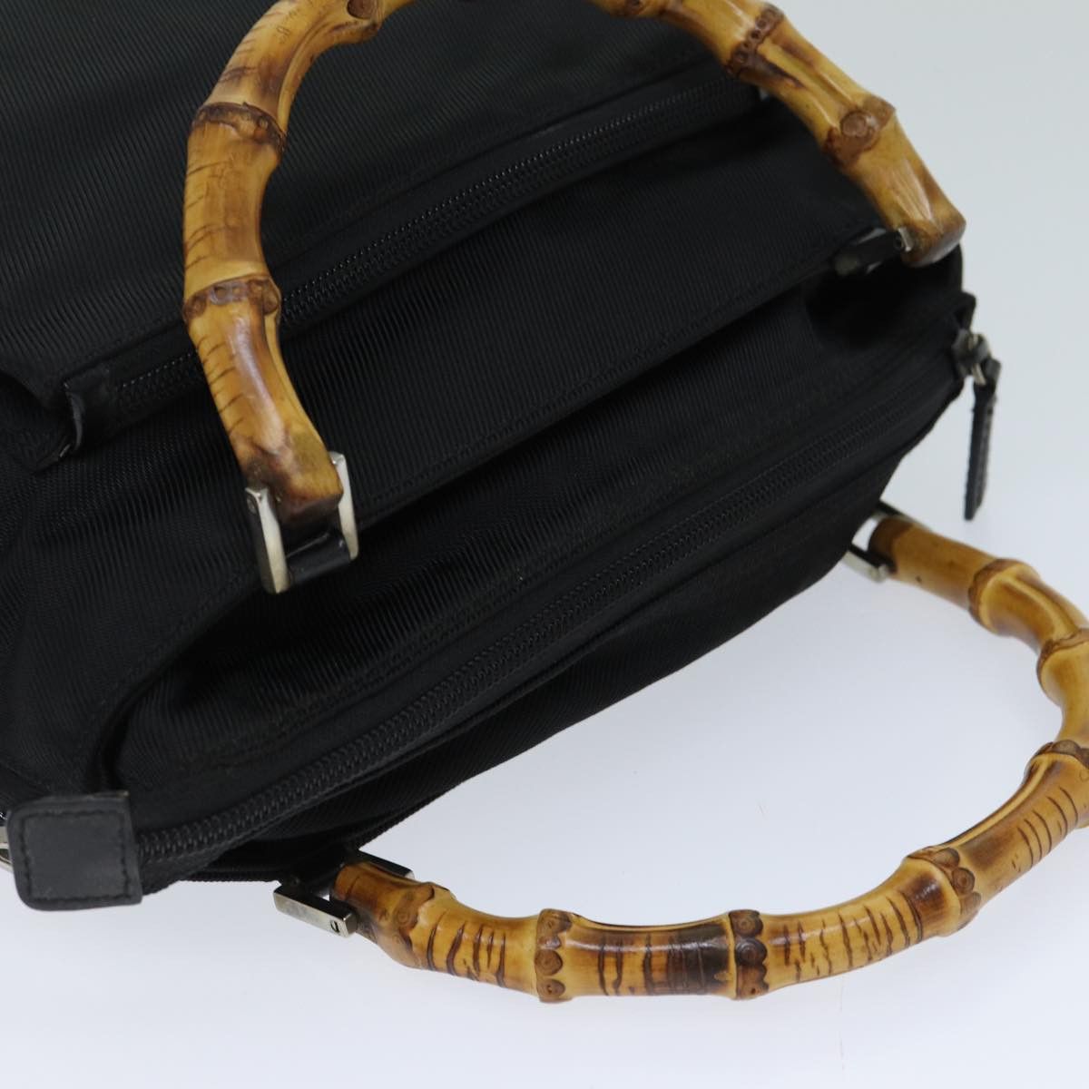 Gucci Bamboo Black Synthetic Handbag (Pre-Owned) Size ONE SIZE - 4 Thumbnail