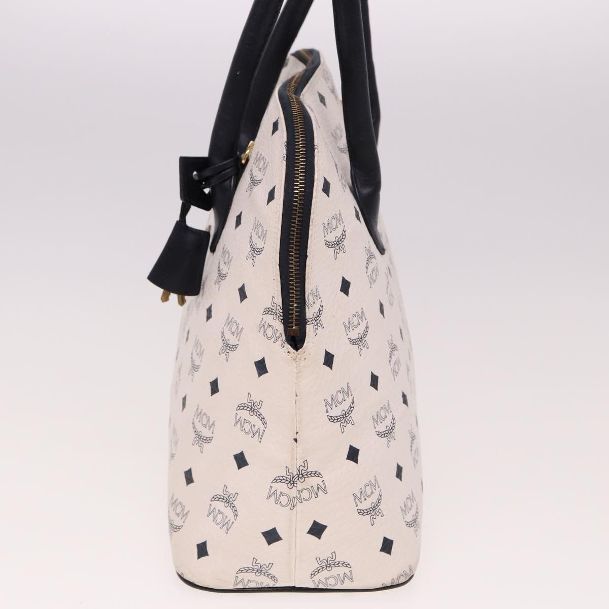 MCM Visetos White Canvas Handbag (Pre-Owned) Size ONE SIZE - 12 Thumbnail