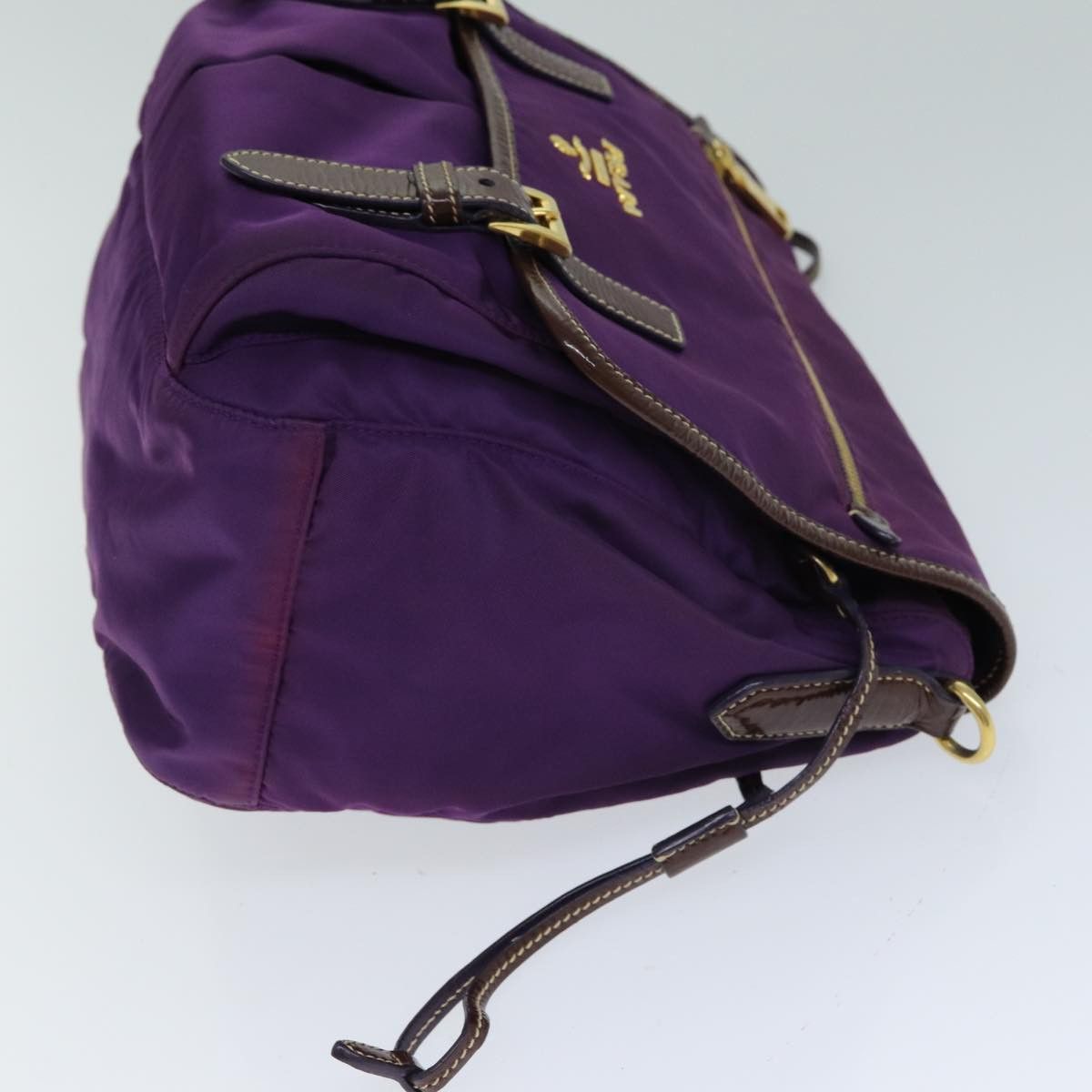 Prada Tessuto Purple Synthetic Shoulder Bag (Pre-Owned) Size ONE SIZE - 4 Thumbnail