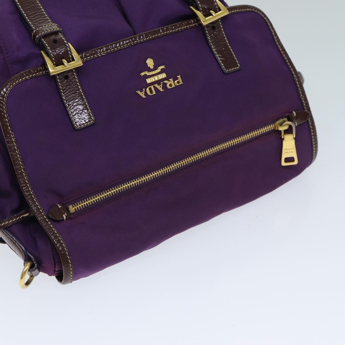 Prada Tessuto Purple Synthetic Shoulder Bag (Pre-Owned) Size ONE SIZE - 12 Thumbnail