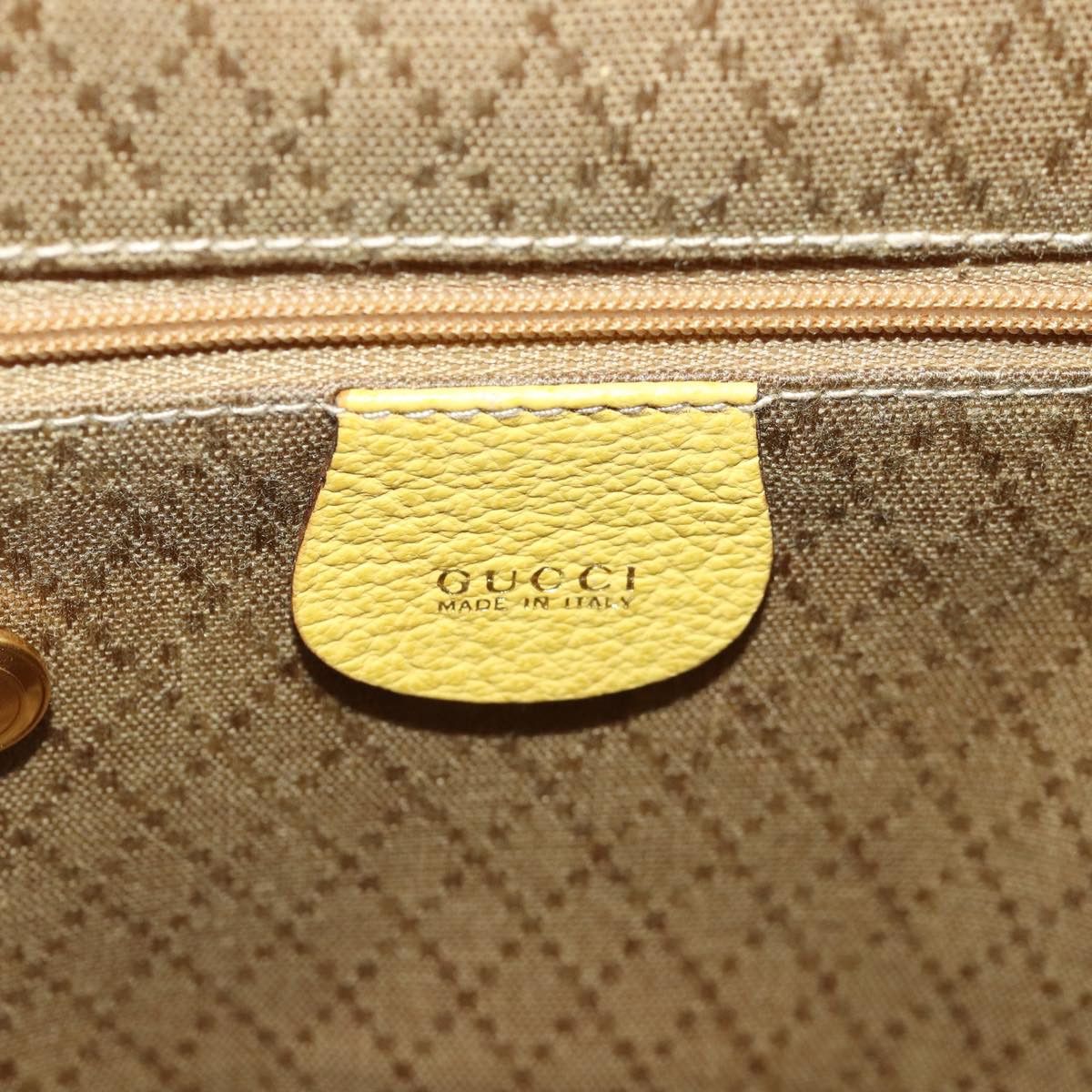Gucci Bamboo Yellow Suede Backpack Bag (Pre-Owned) Size ONE SIZE - 8 Thumbnail
