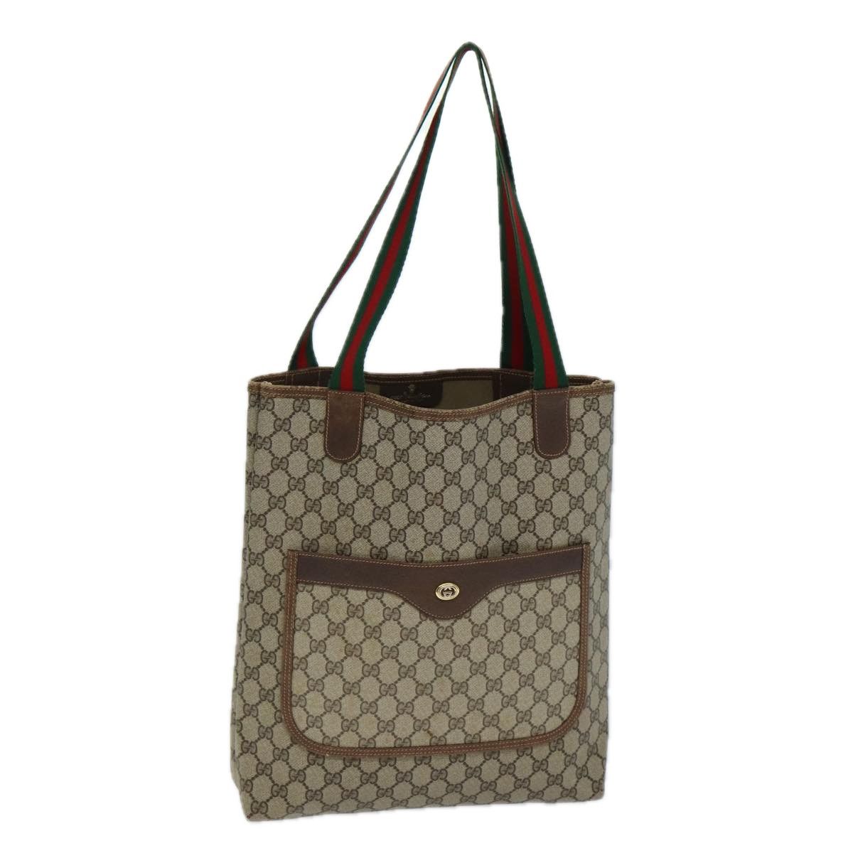 Gucci Gg Supreme Beige Canvas Tote Bag (Pre-Owned) Size ONE SIZE - 9 Thumbnail