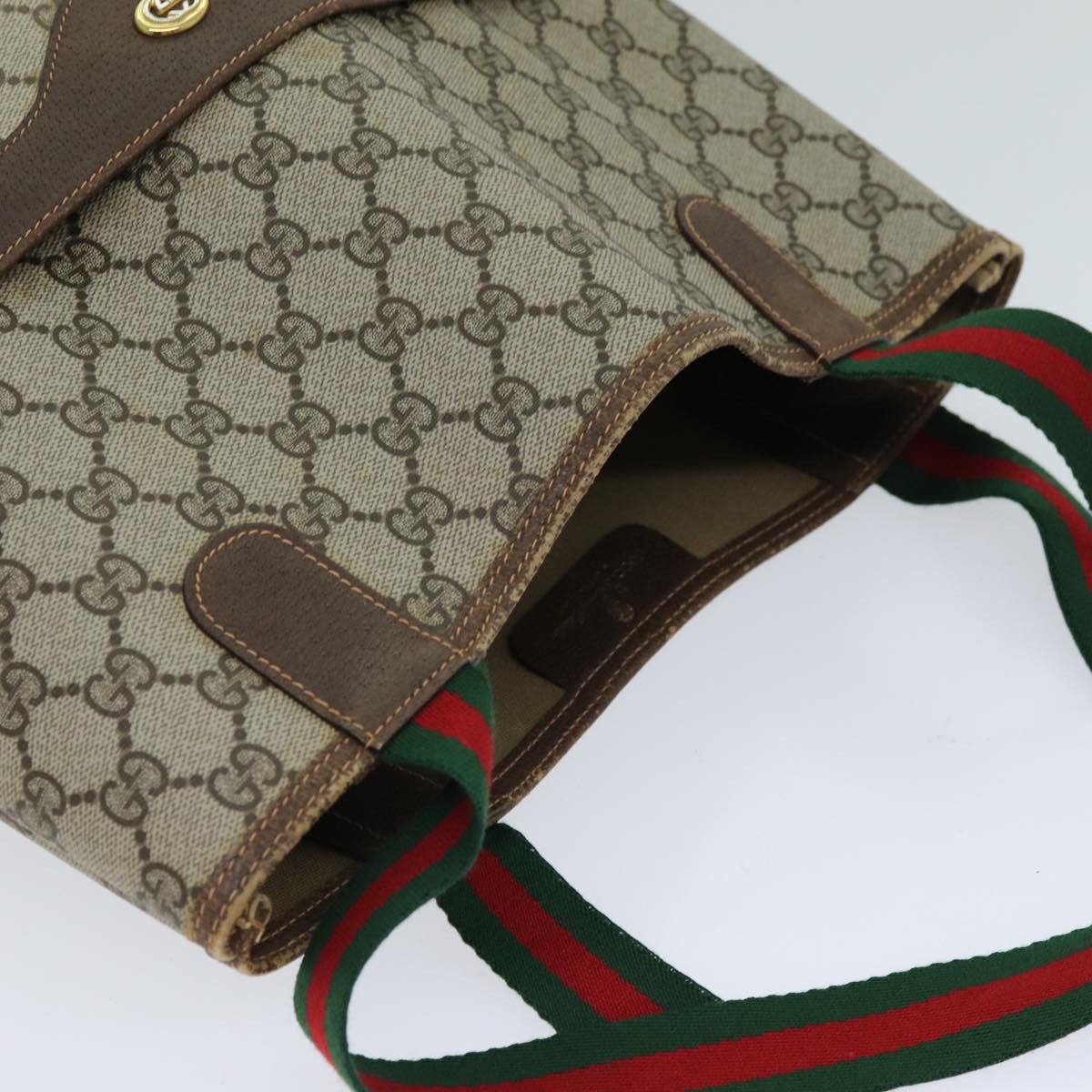 Gucci Gg Supreme Beige Canvas Tote Bag (Pre-Owned) Size ONE SIZE - 11 Thumbnail