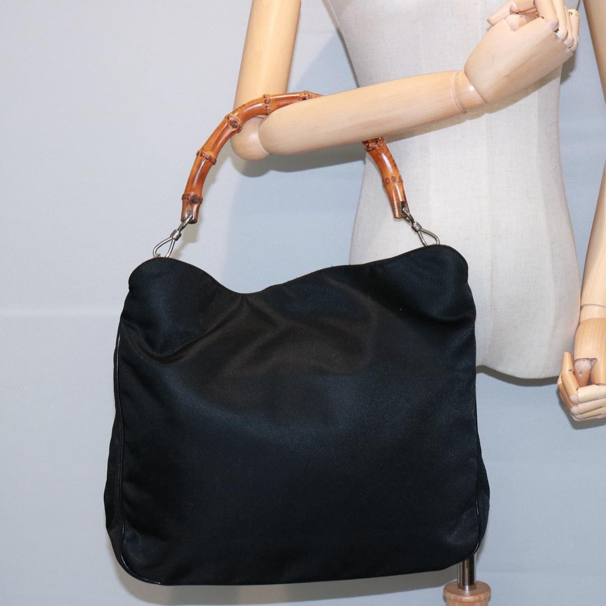 Gucci Bamboo Black Synthetic Shoulder Bag (Pre-Owned) Size ONE SIZE - 7 Thumbnail