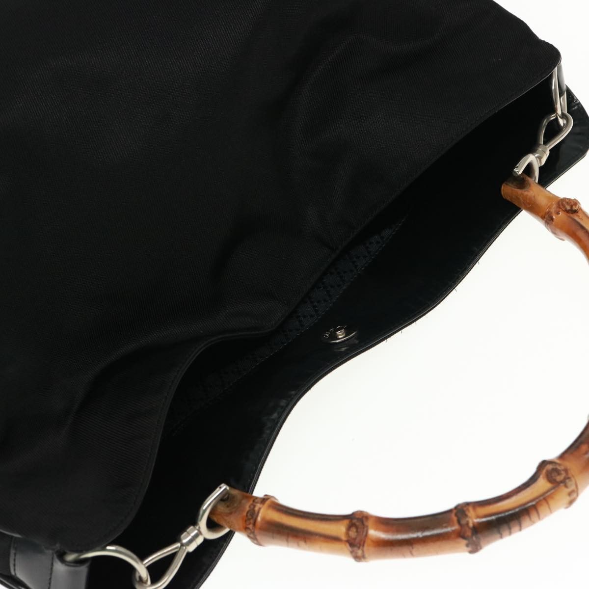 Gucci Bamboo Black Synthetic Shoulder Bag (Pre-Owned) Size ONE SIZE - 11 Thumbnail