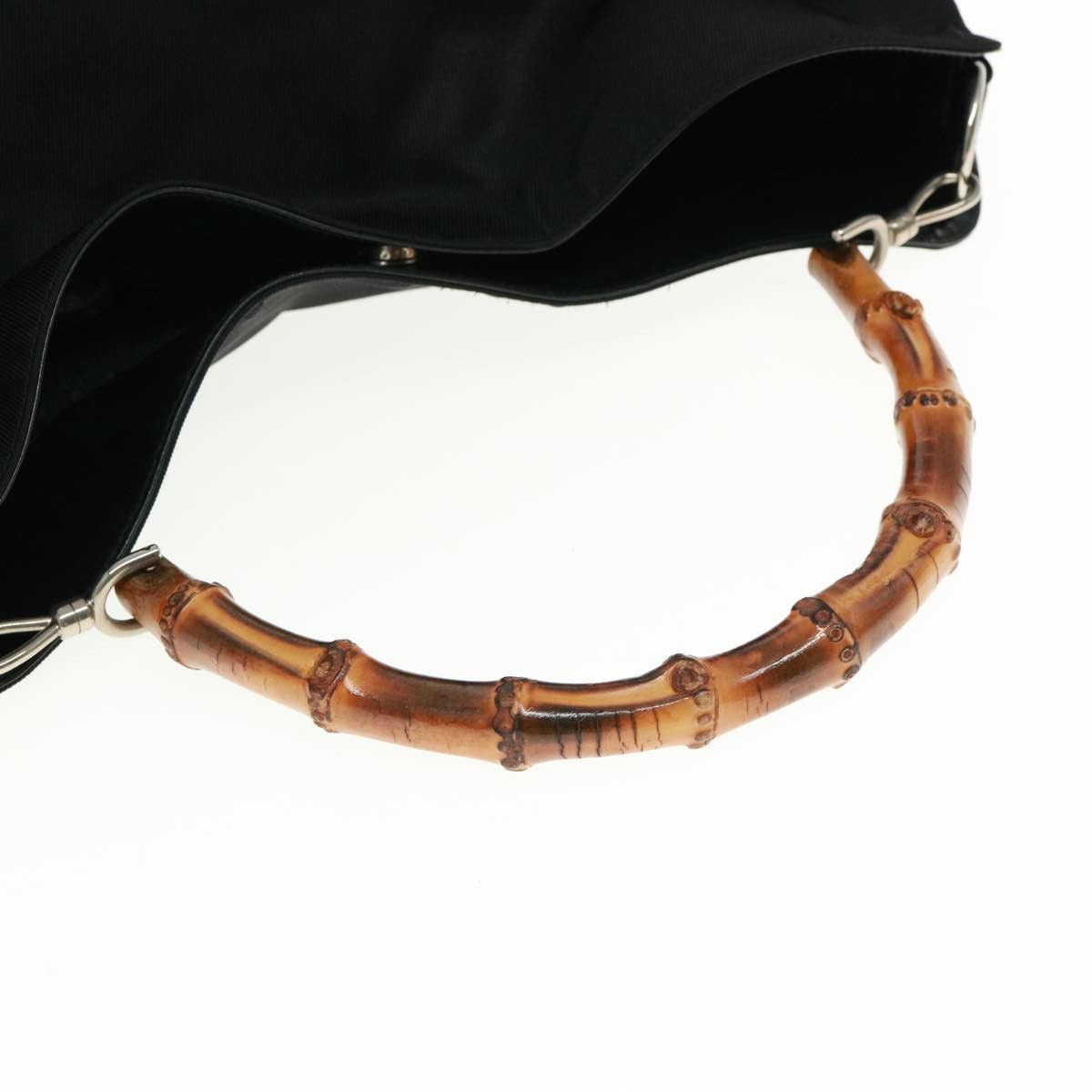 Gucci Bamboo Black Synthetic Shoulder Bag (Pre-Owned) Size ONE SIZE - 12 Thumbnail