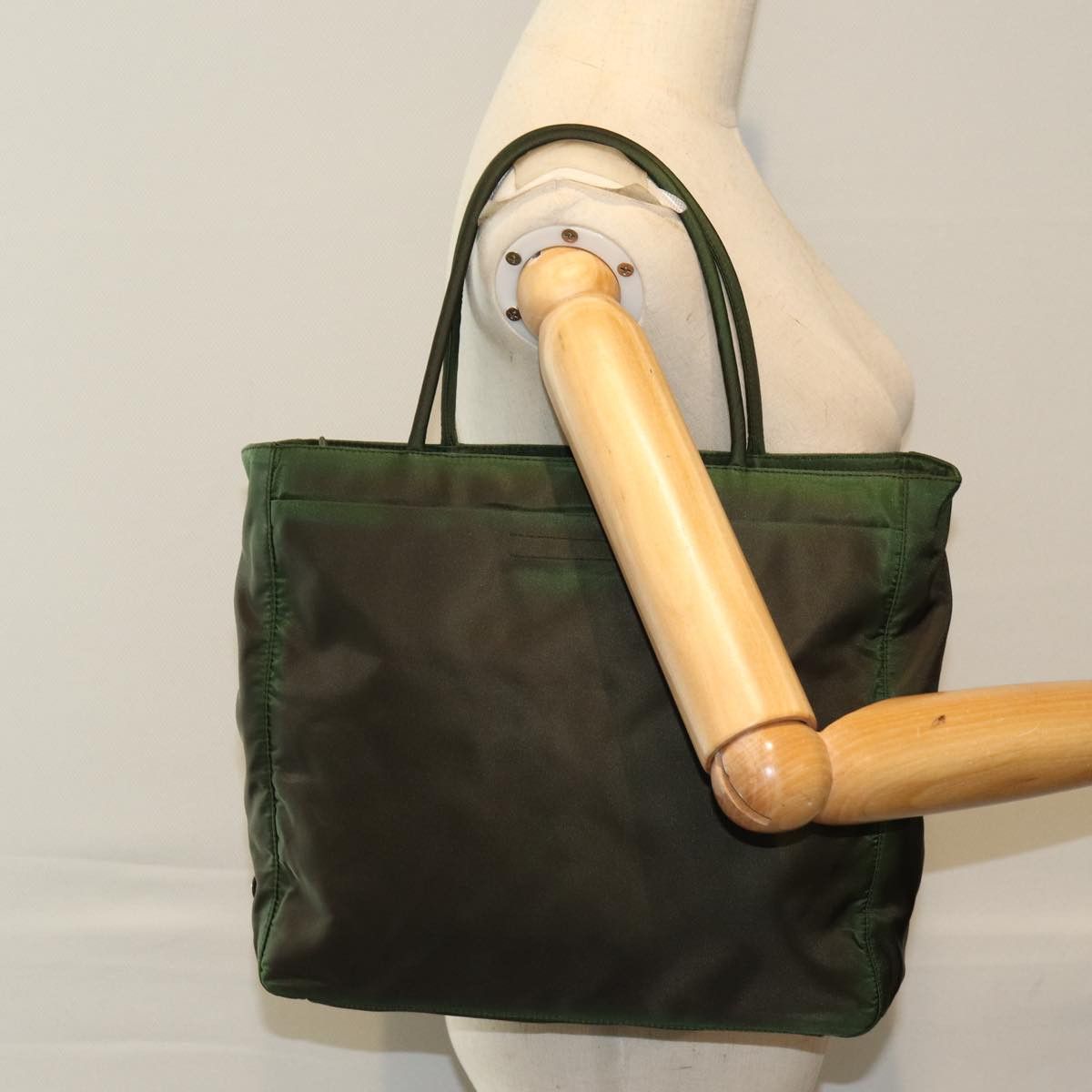 Prada Tessuto Khaki Canvas Tote Bag (Pre-Owned) Size ONE SIZE - 8 Thumbnail
