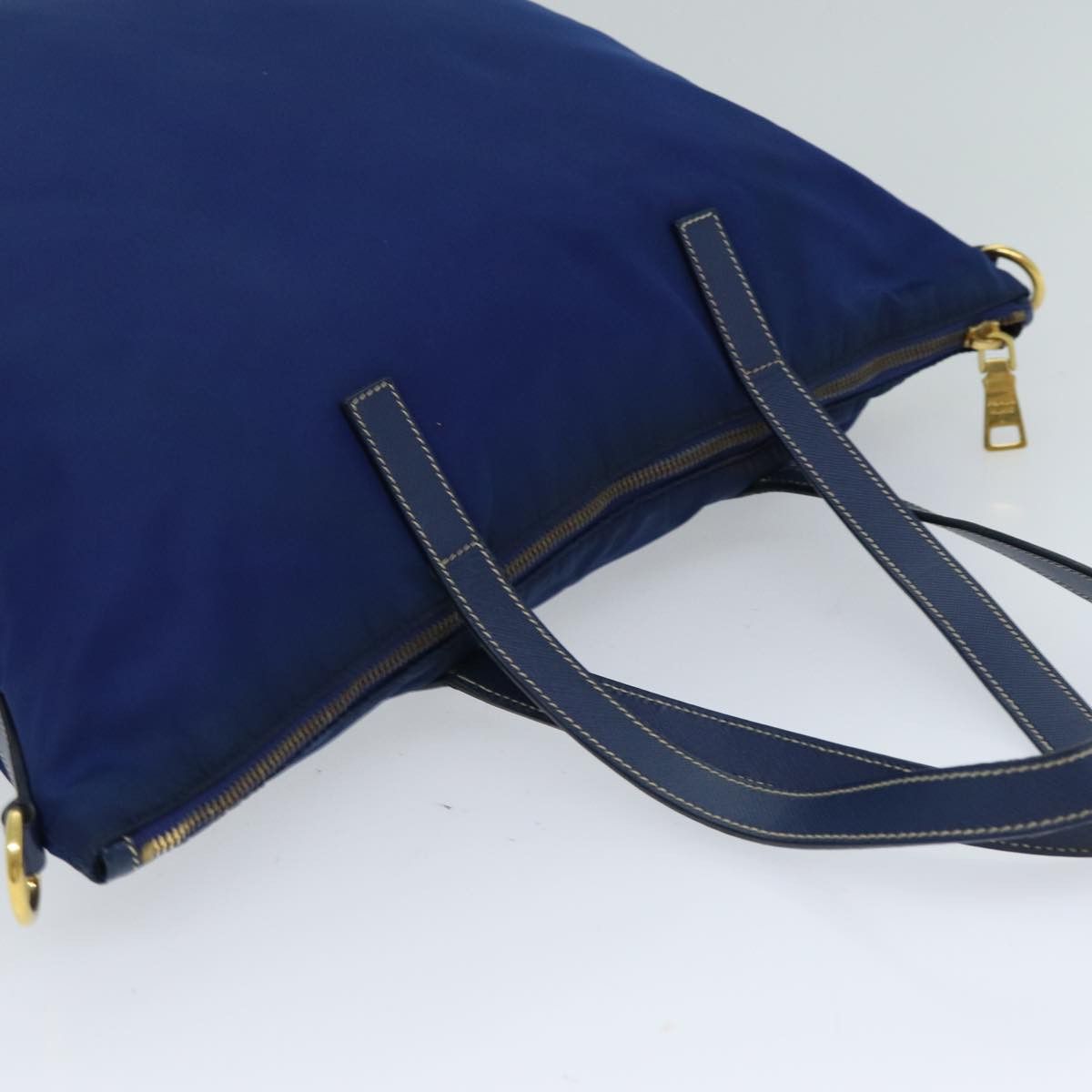 Prada Tessuto Blue Synthetic Tote Bag (Pre-Owned) Size ONE SIZE - 4 Thumbnail